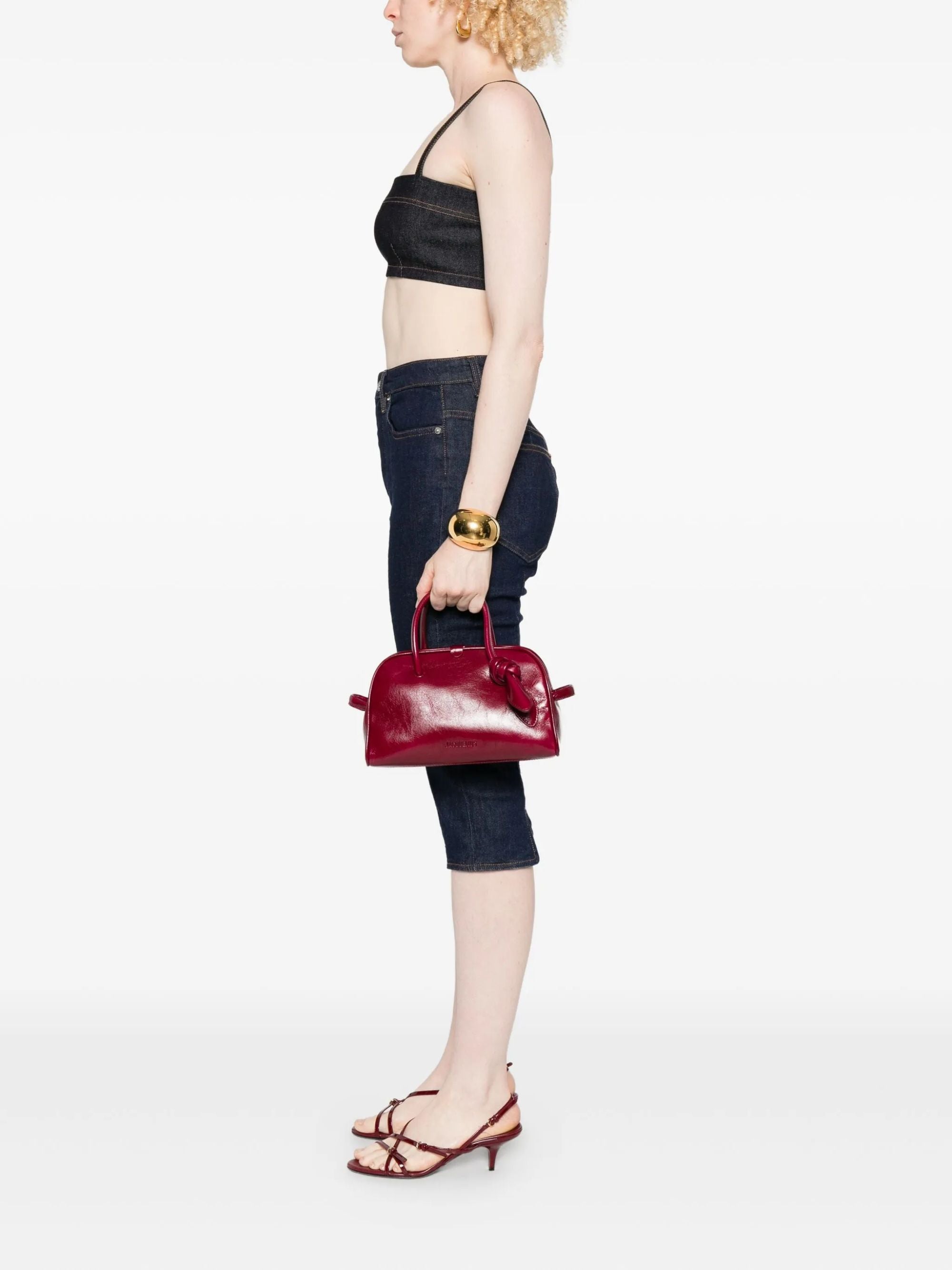 Jacquemus Bags Bordeaux Cow Leather