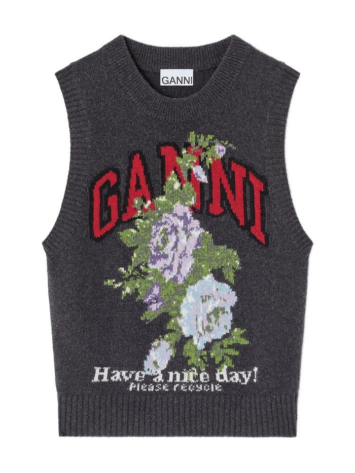 Ganni Sweaters Grey