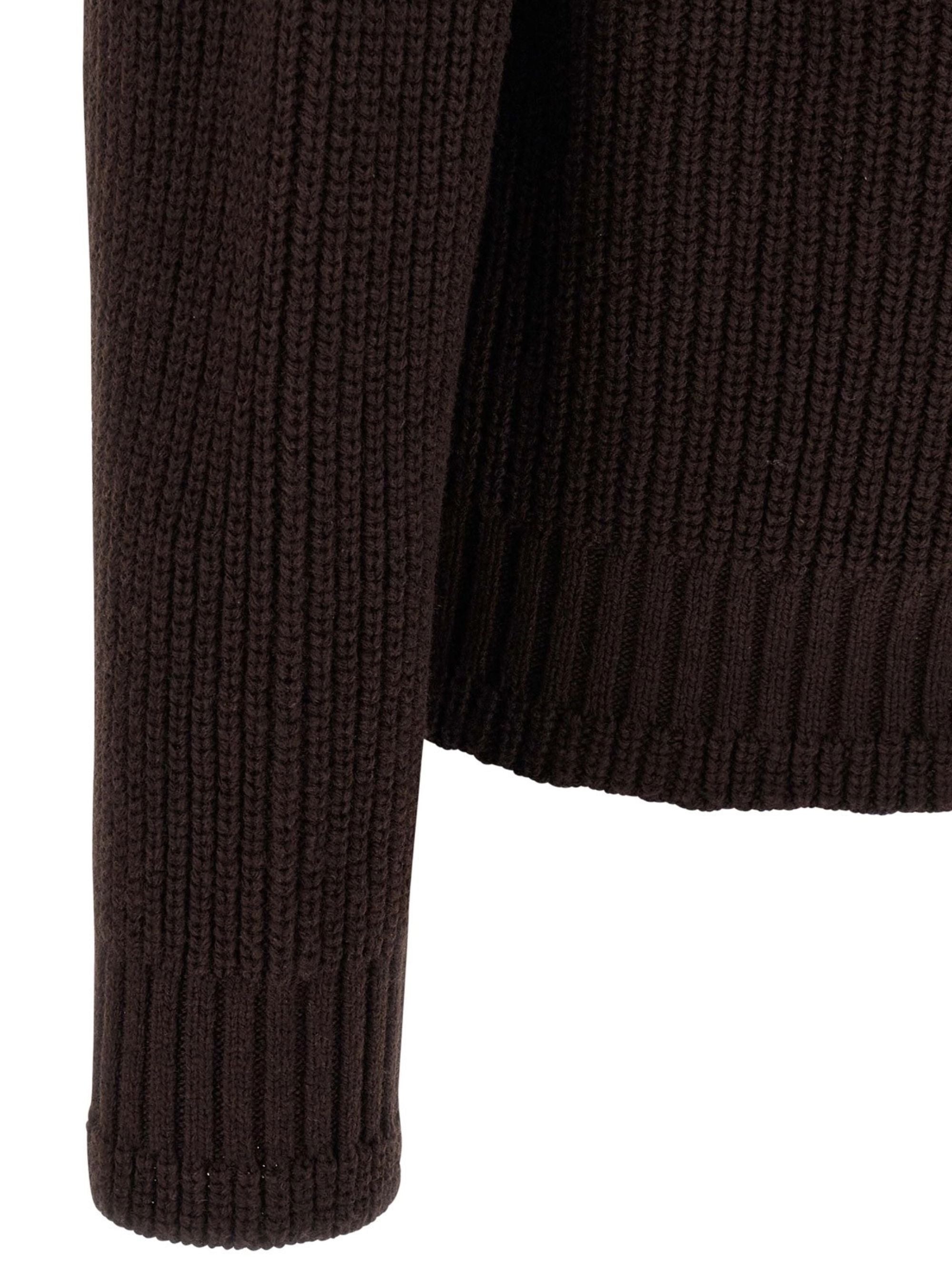 Sacai Coats Brown Wool Nylon