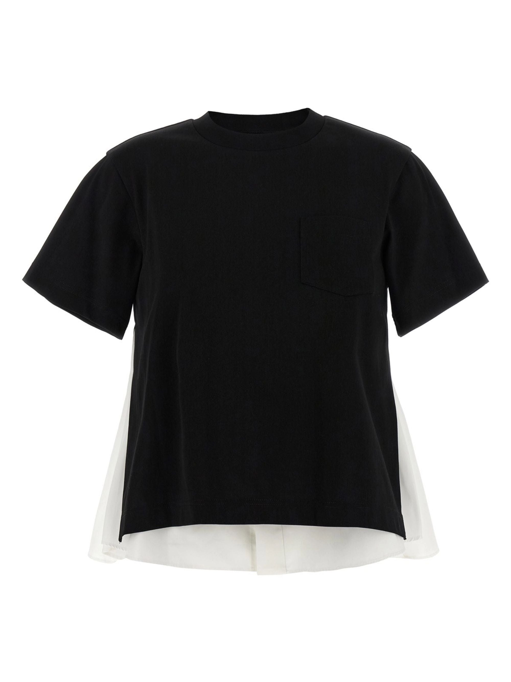 Sacai T-Shirts And Polos Black Cotton
