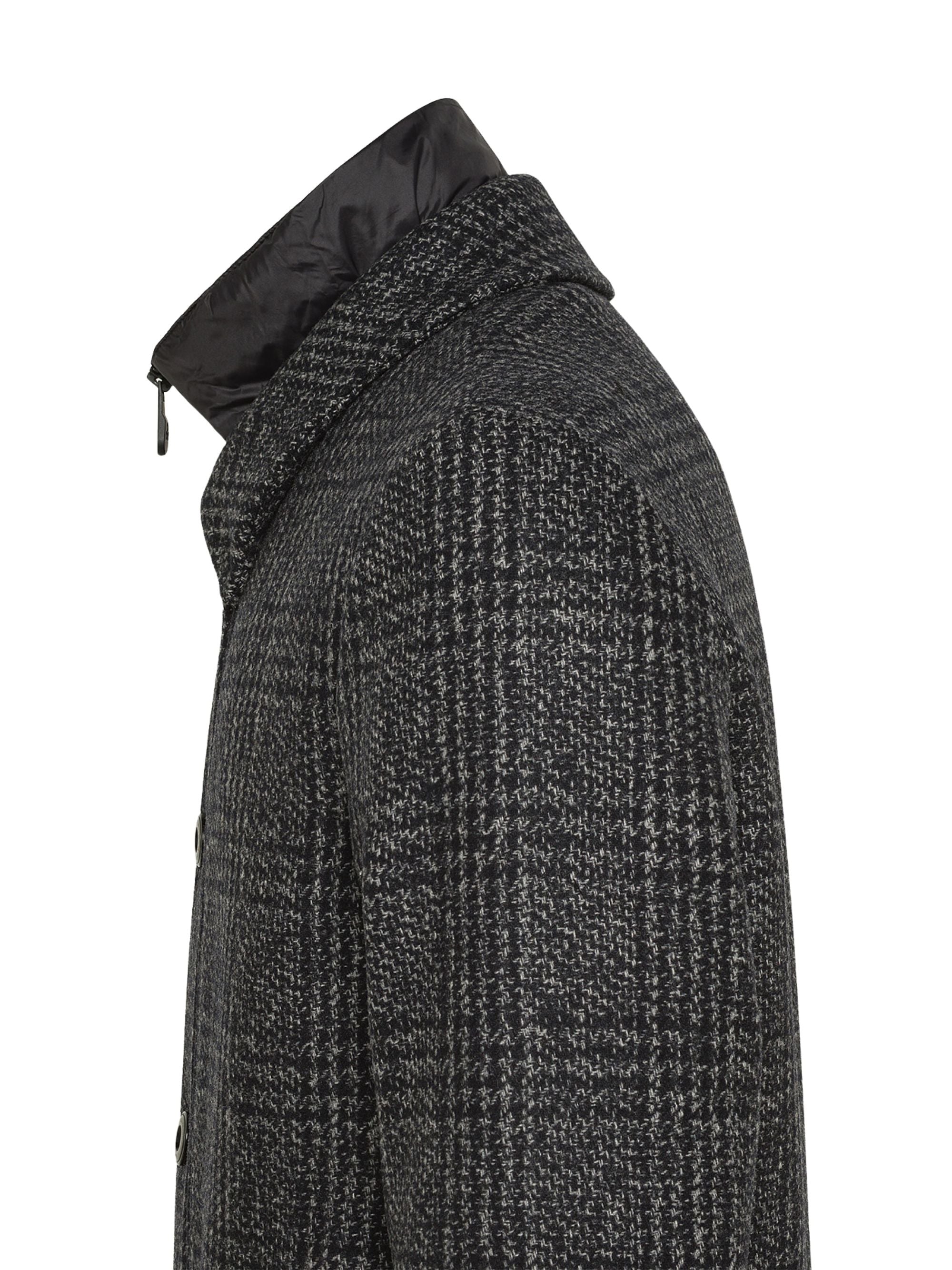Peuterey Coats Grey Wool Polyester Other Fibres