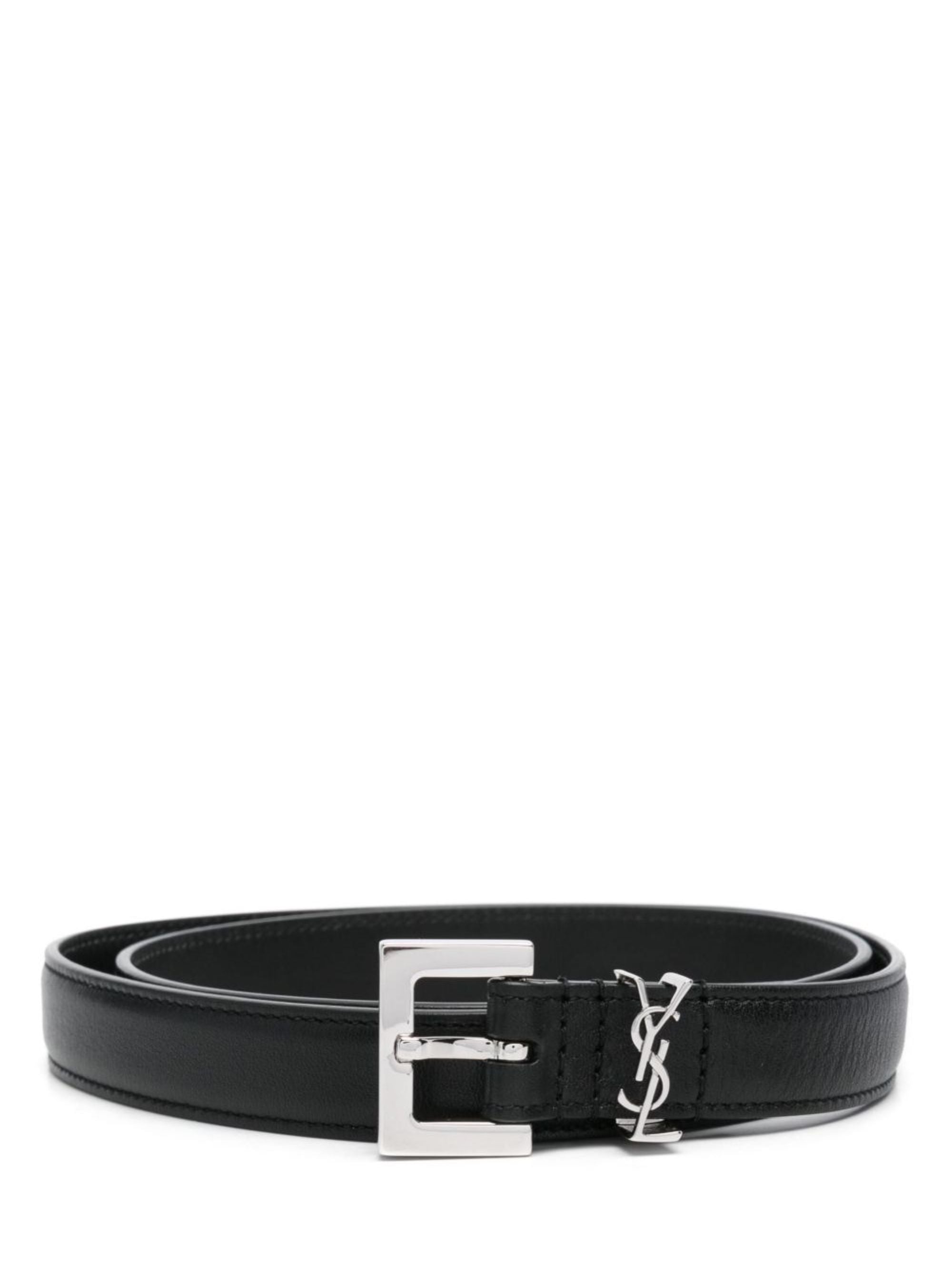 Saint Laurent Belts Black Calf Skin