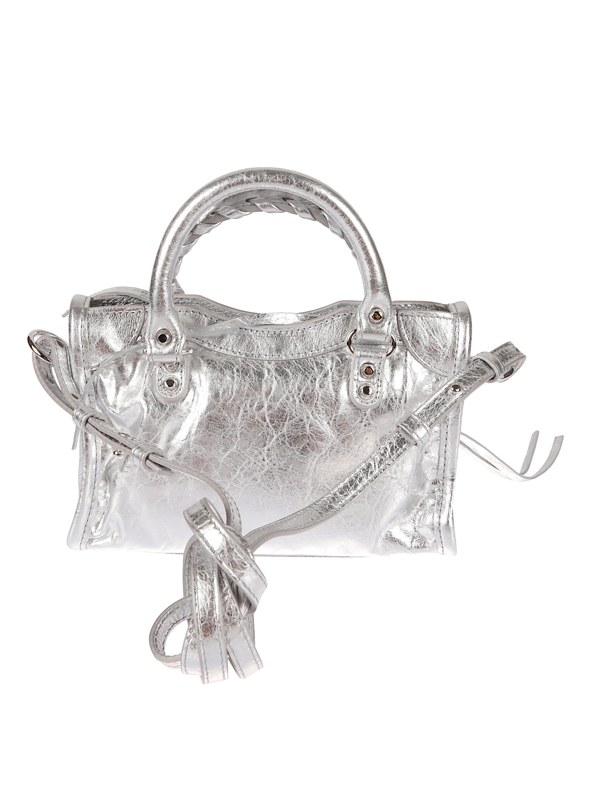 Balenciaga Bags Silver Lamb Leather