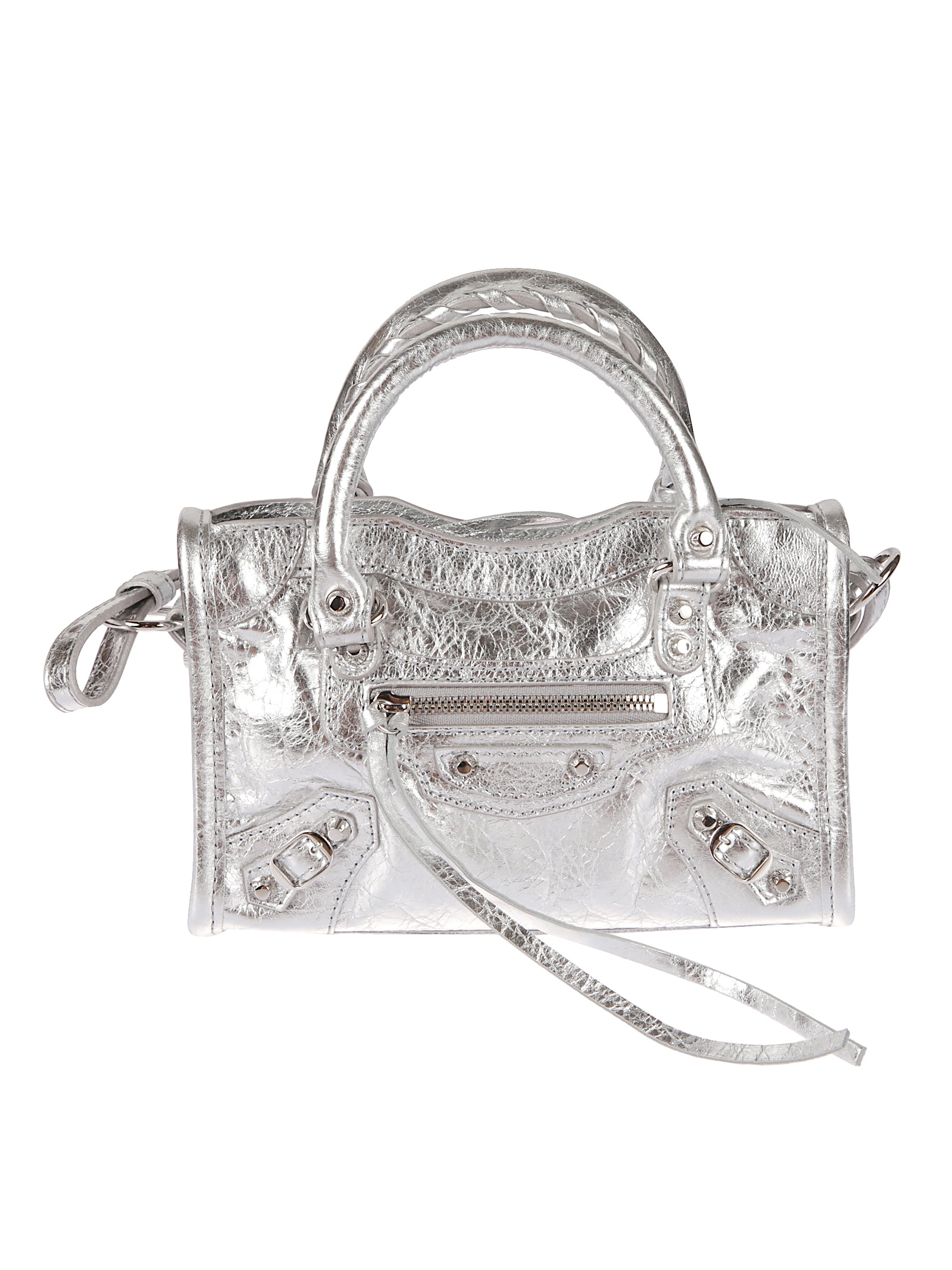 Balenciaga Bags Silver Lamb Leather