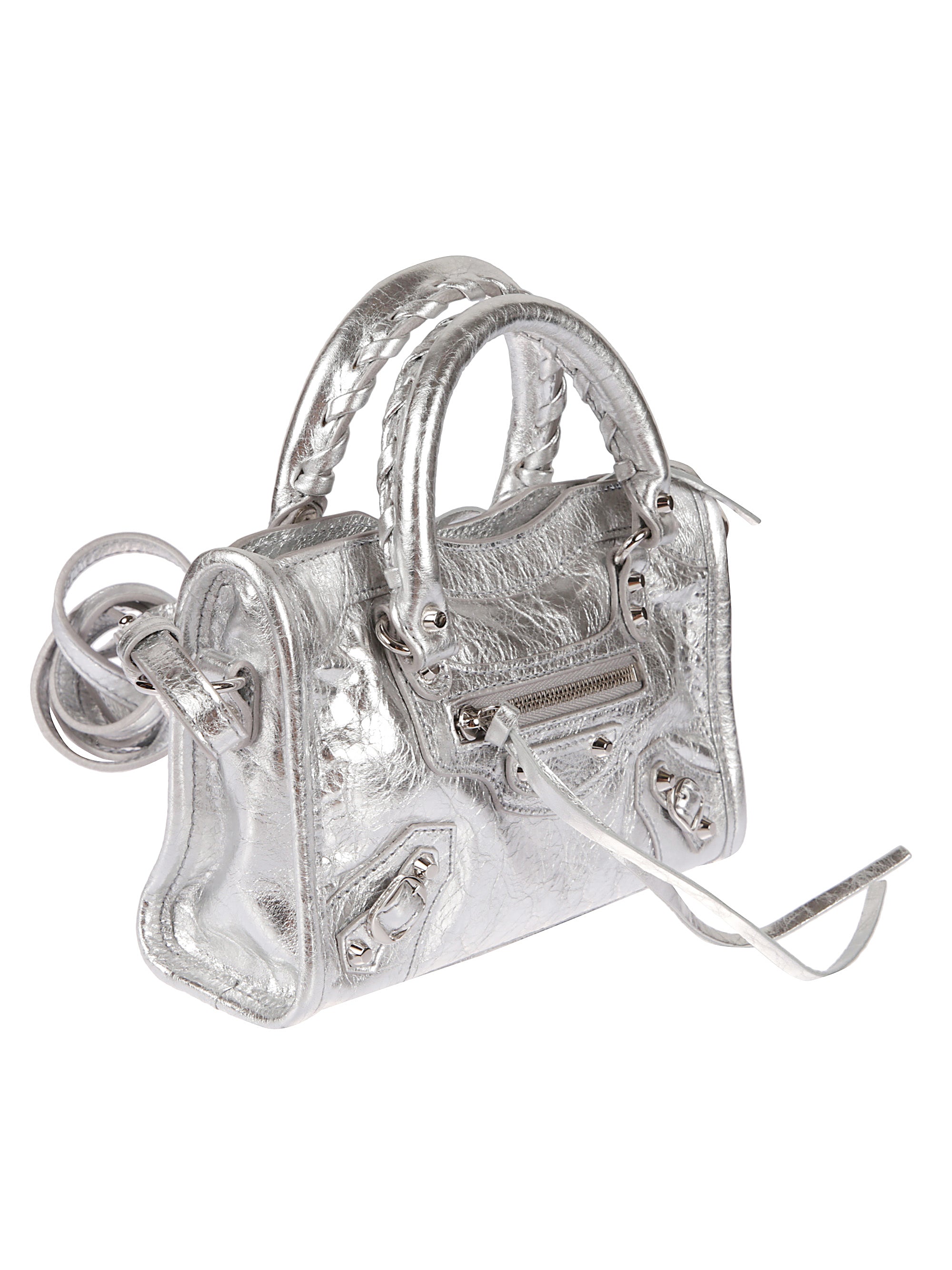 Balenciaga Bags Silver Lamb Leather