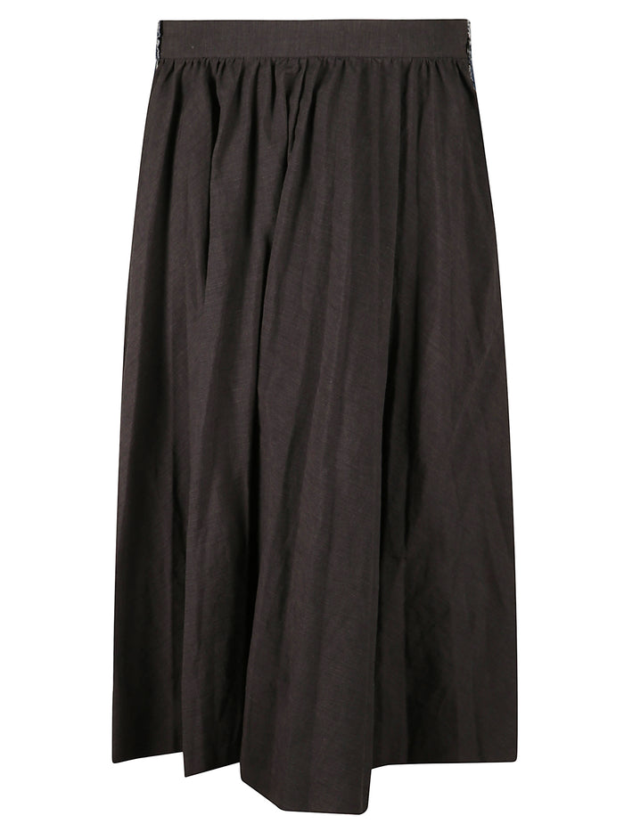 Balenciaga Skirts Black Linen Cotton