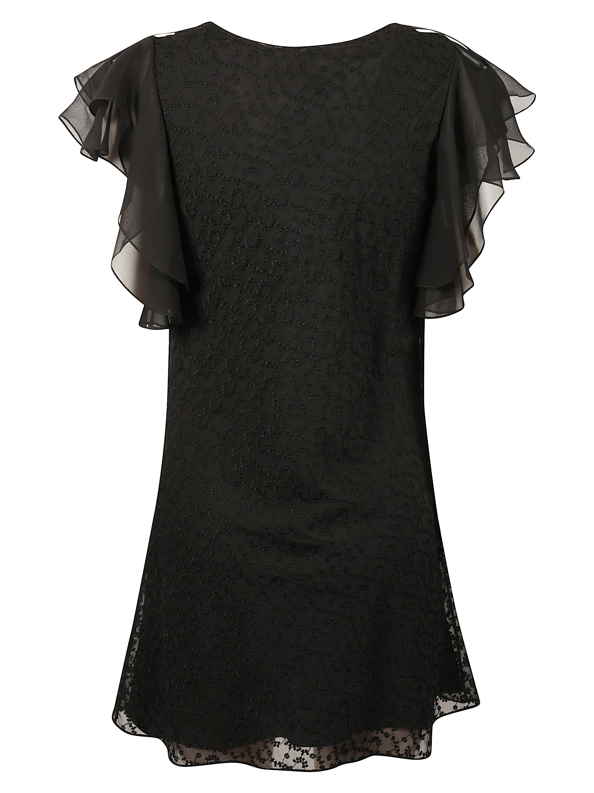 Saint Laurent Dresses Black Cotton Silk Polyester