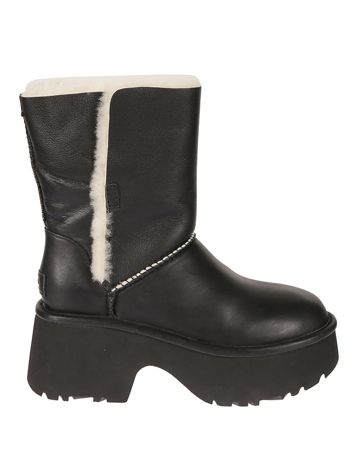 Ugg Boots Black Twinface Leather