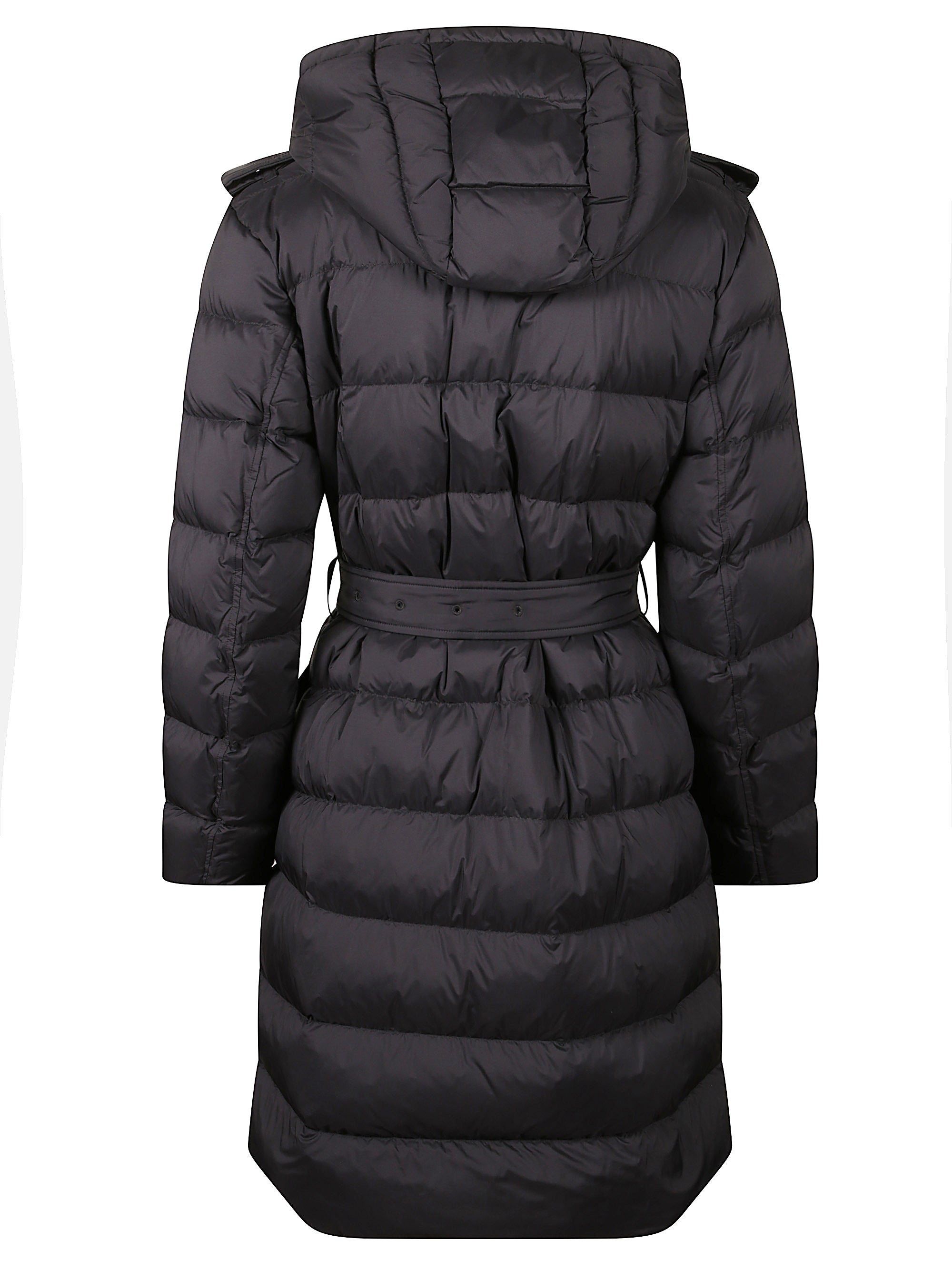 Burberry Coats Black Polyamide