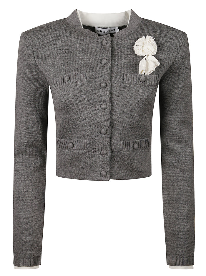 Self Portrait Sweaters Grey