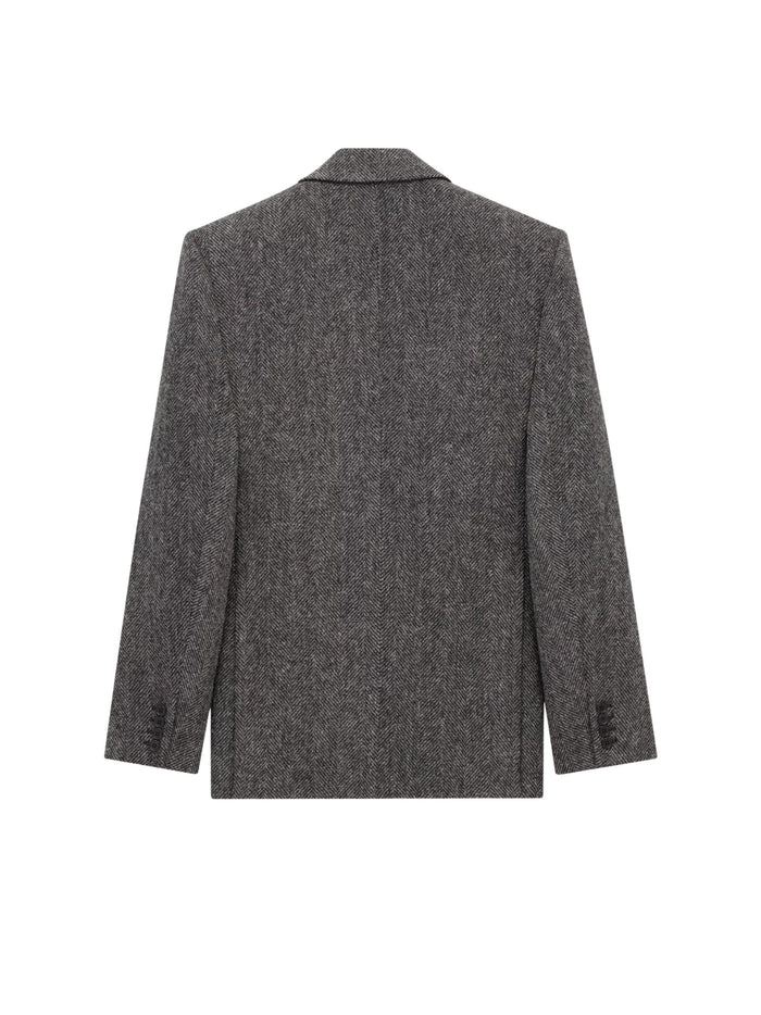 Saint Laurent Jackets Grey Wool