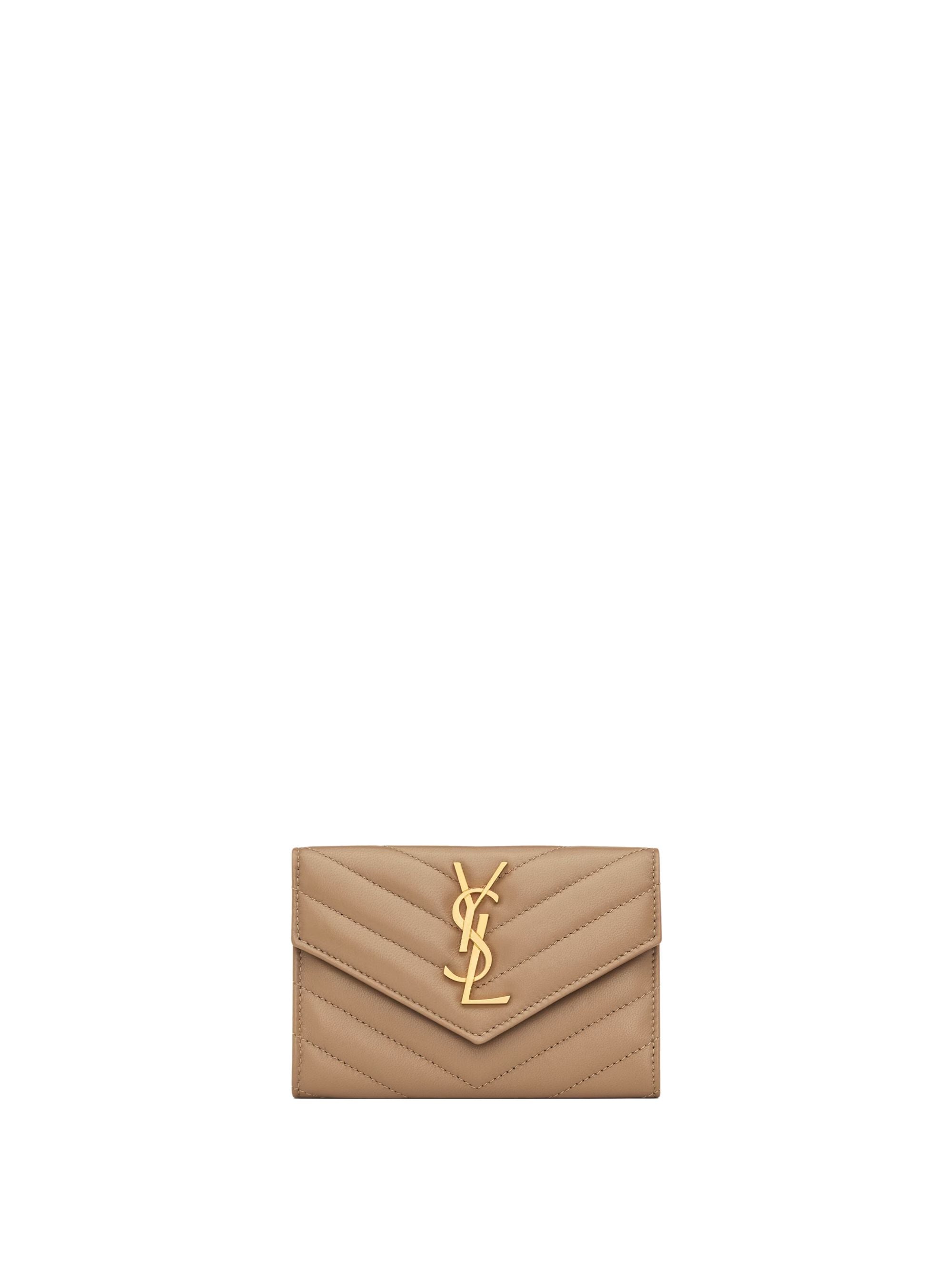 Saint Laurent Wallets Beige Lamb