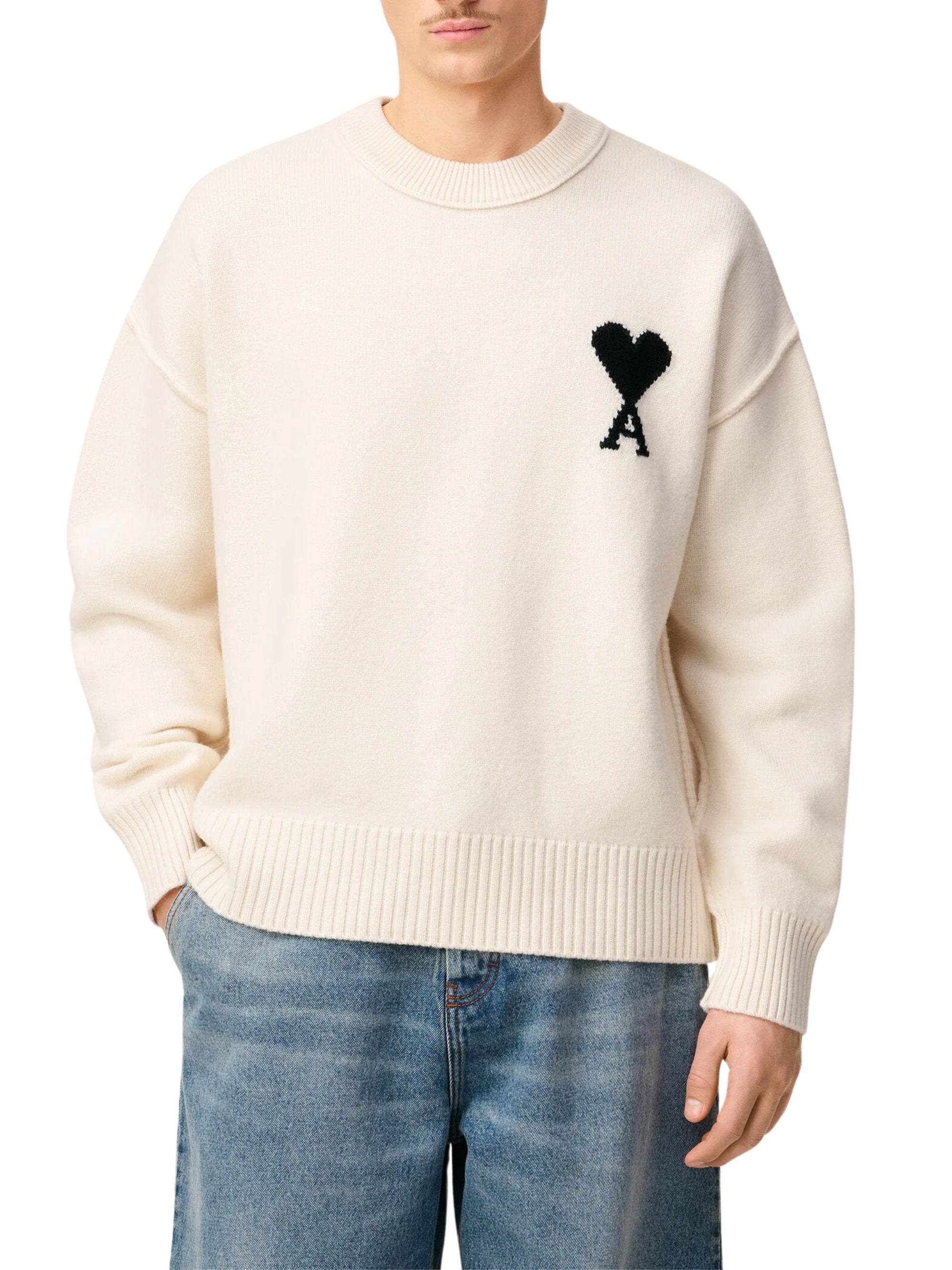 Ami Paris Sweaters White Wool