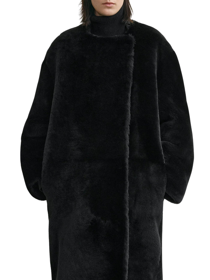 Toteme Coats Black Lamb Leather