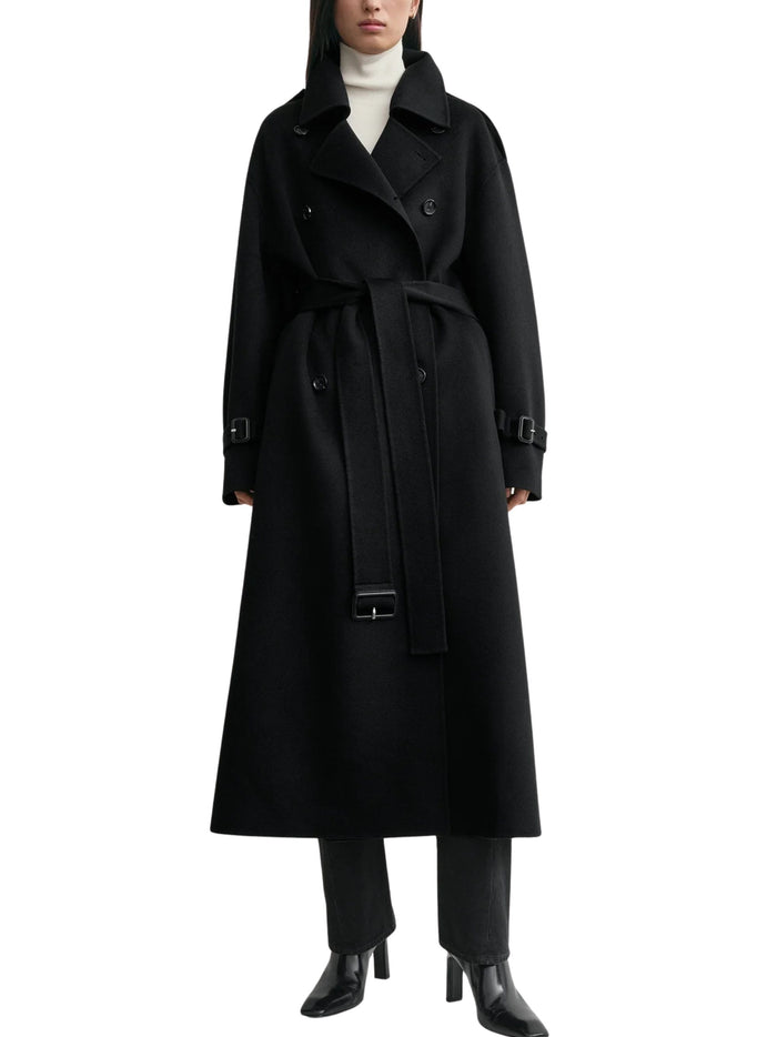 Toteme Coats Black Wool Rws