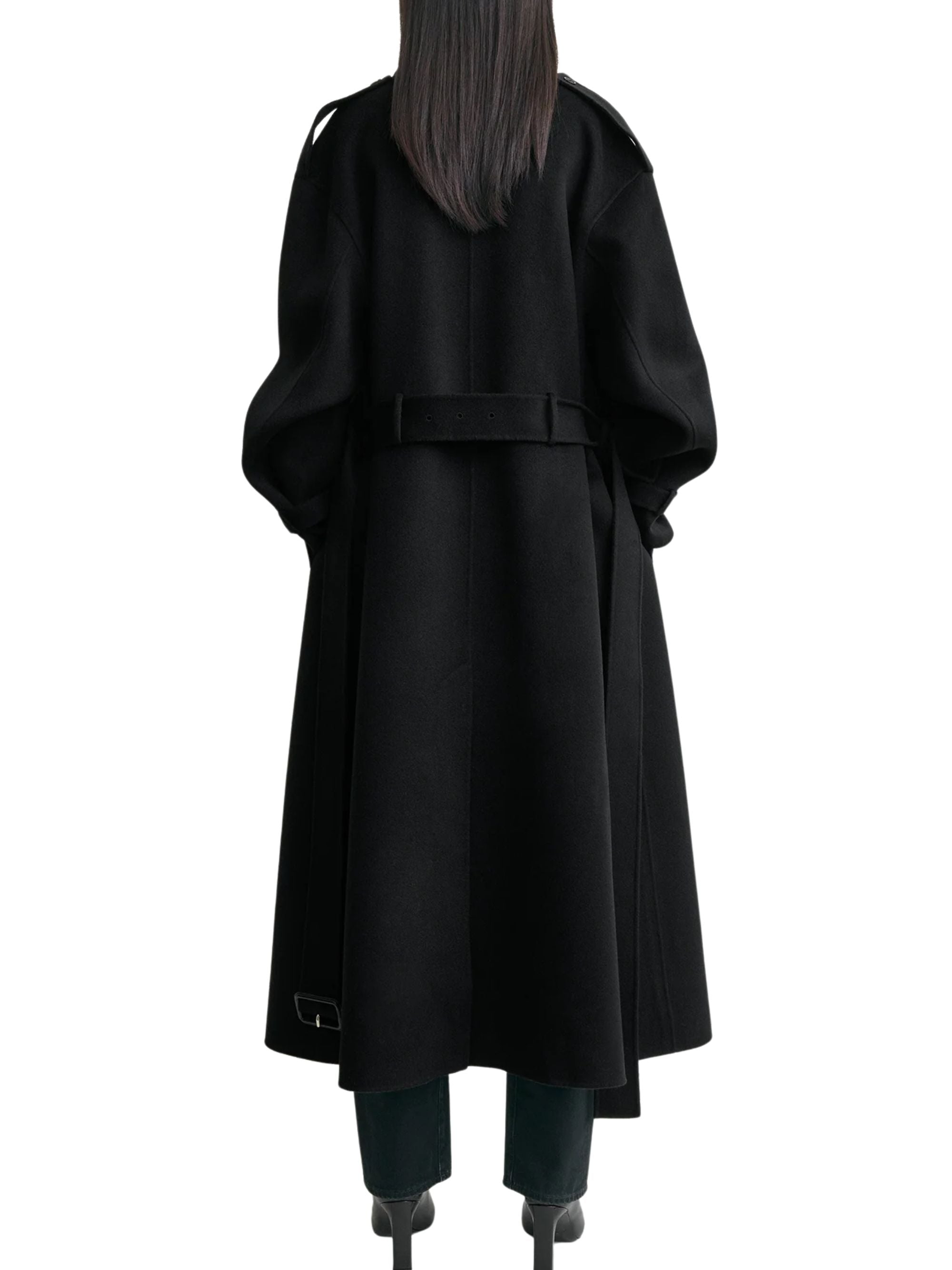 Toteme Coats Black Wool Rws