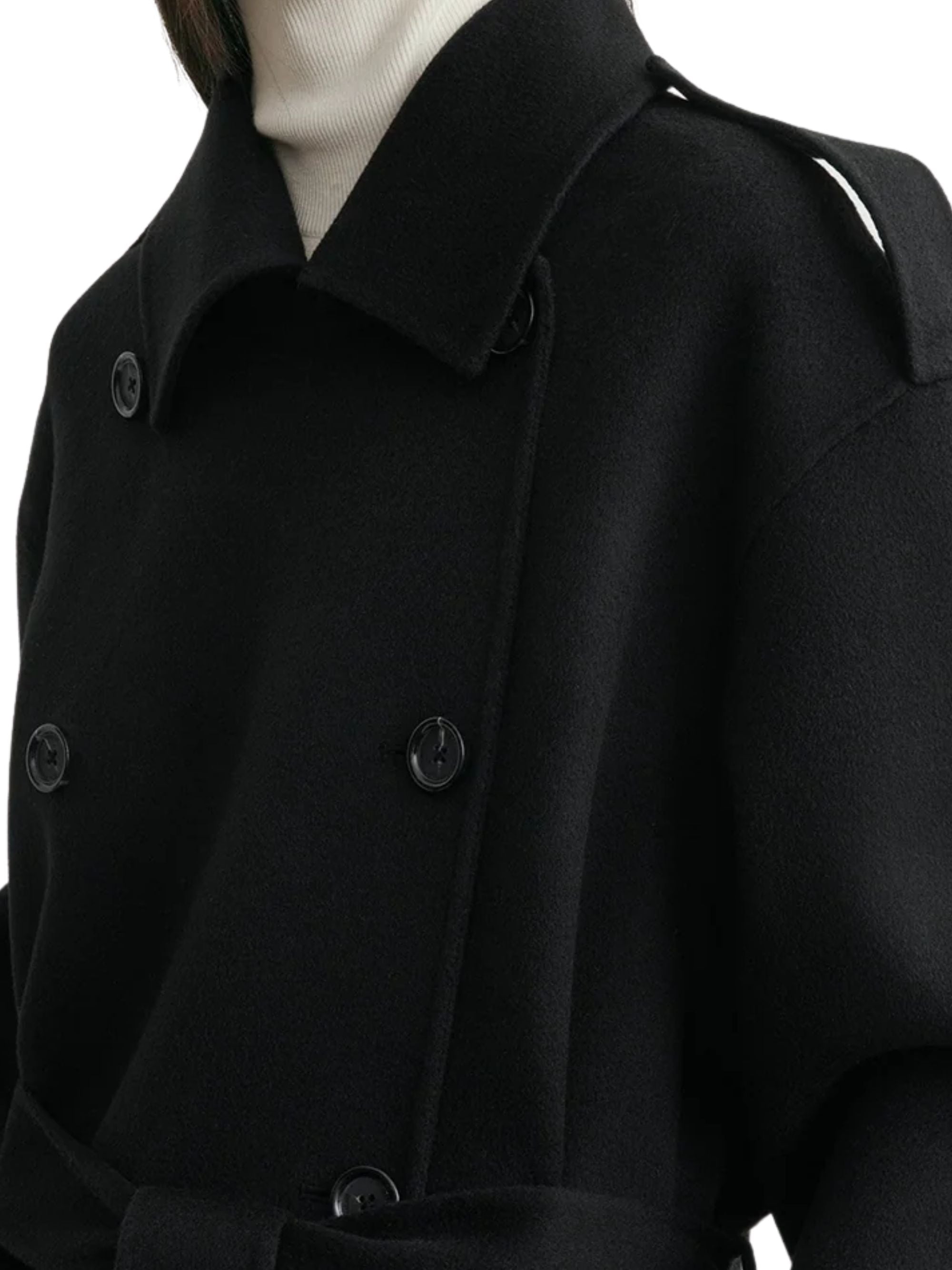 Toteme Coats Black Wool Rws