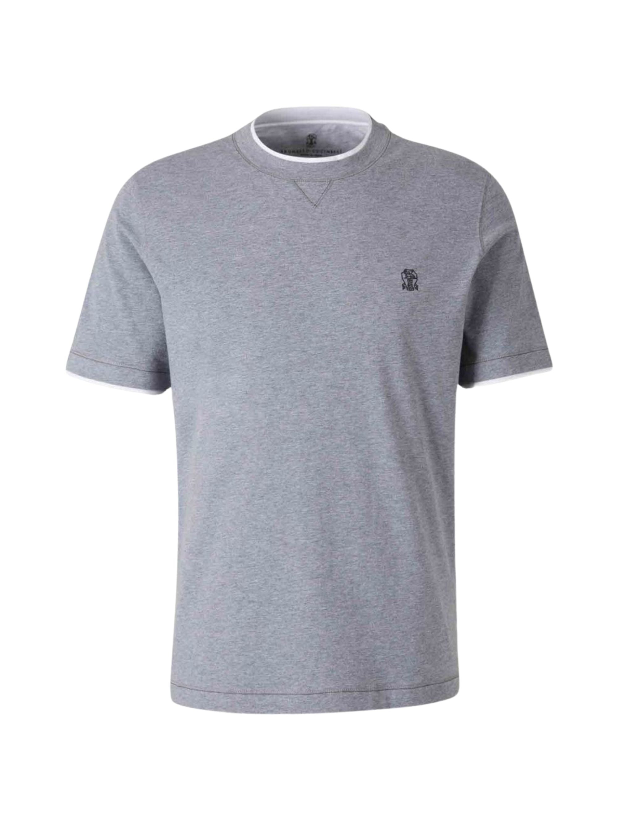 Brunello Cucinelli T-Shirts And Polos Grey Cotton