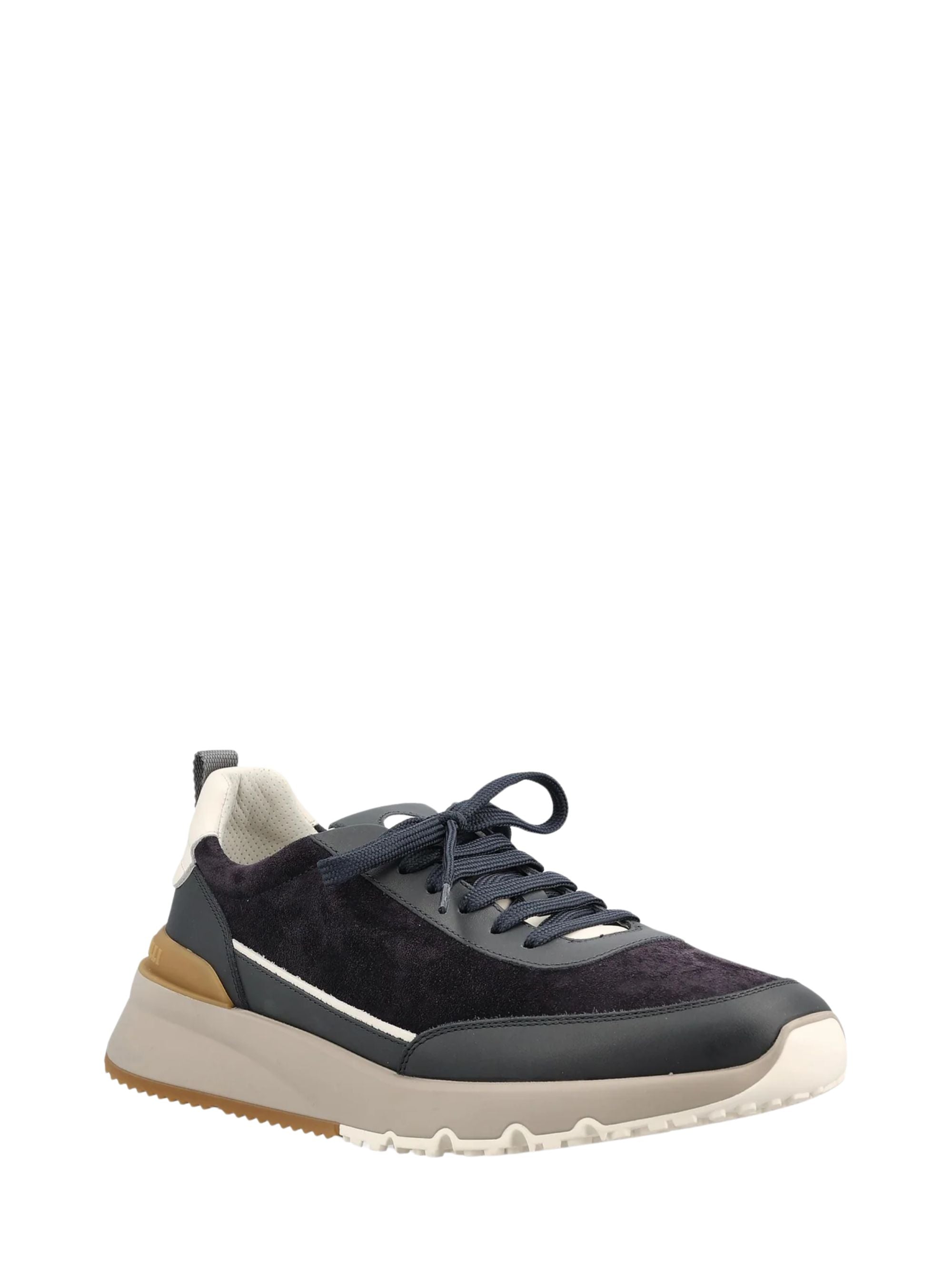 Brunello Cucinelli Sneakers Blue Calf Leather