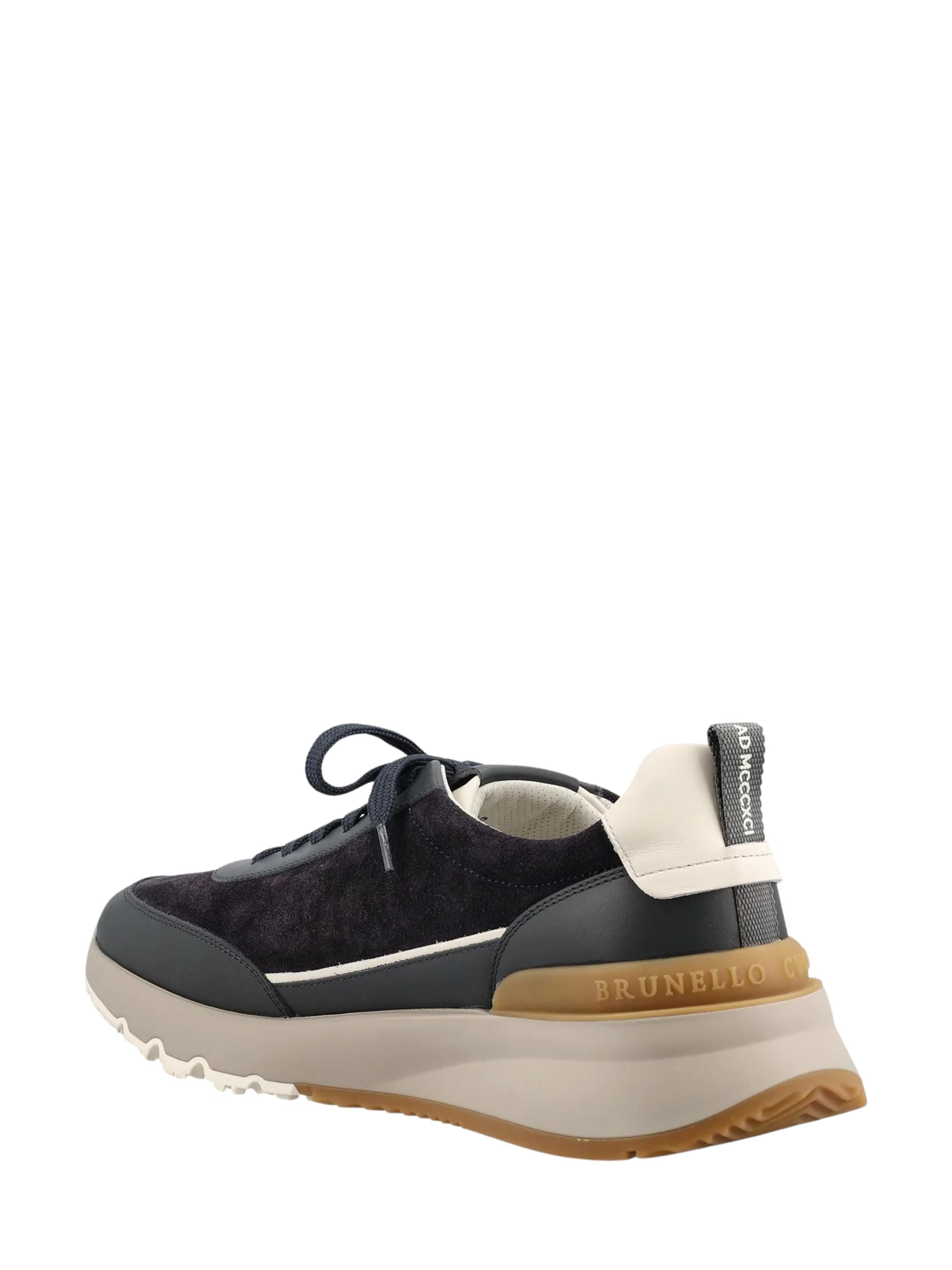 Brunello Cucinelli Sneakers Blue Calf Leather