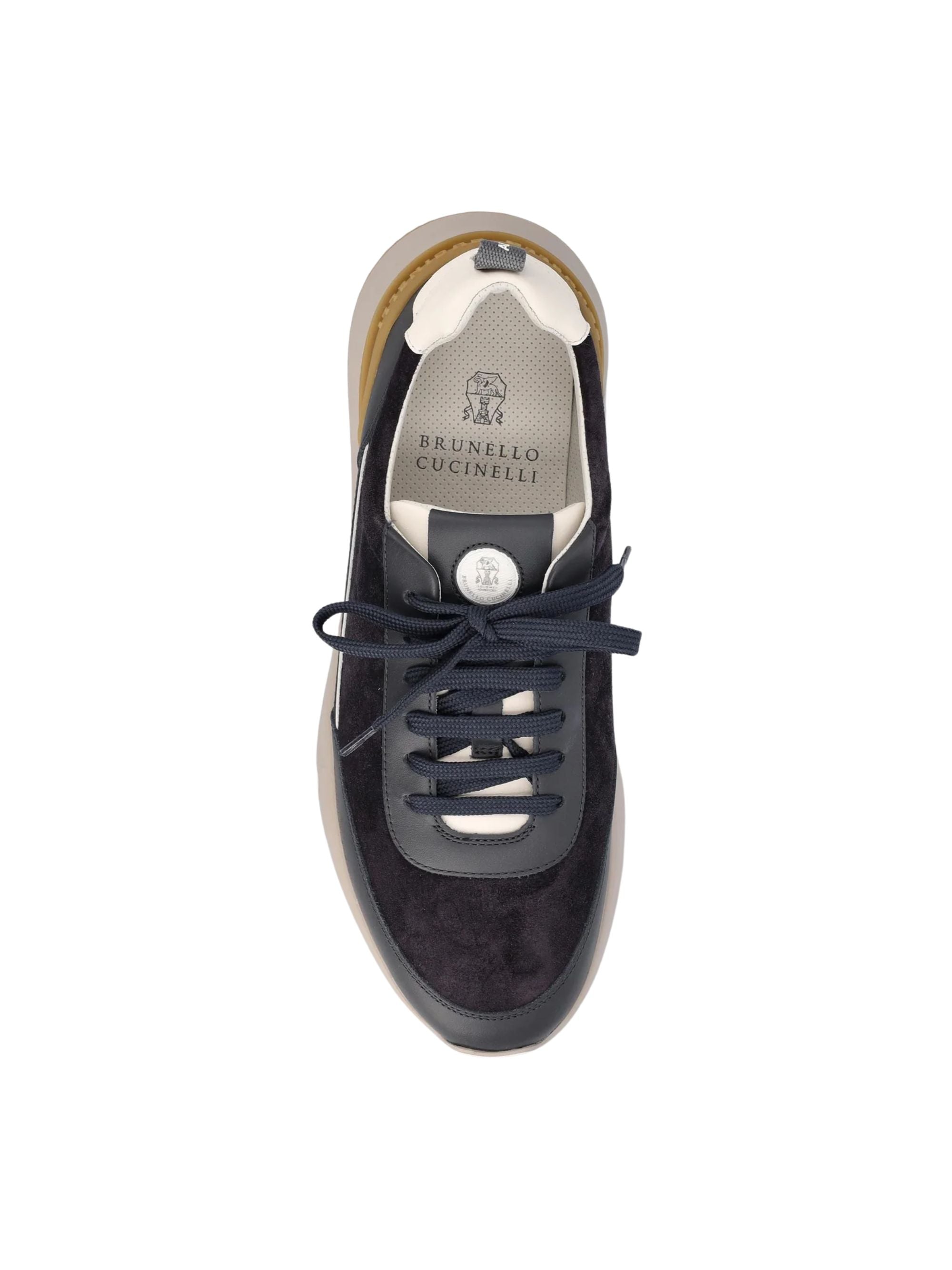 Brunello Cucinelli Sneakers Blue Calf Leather