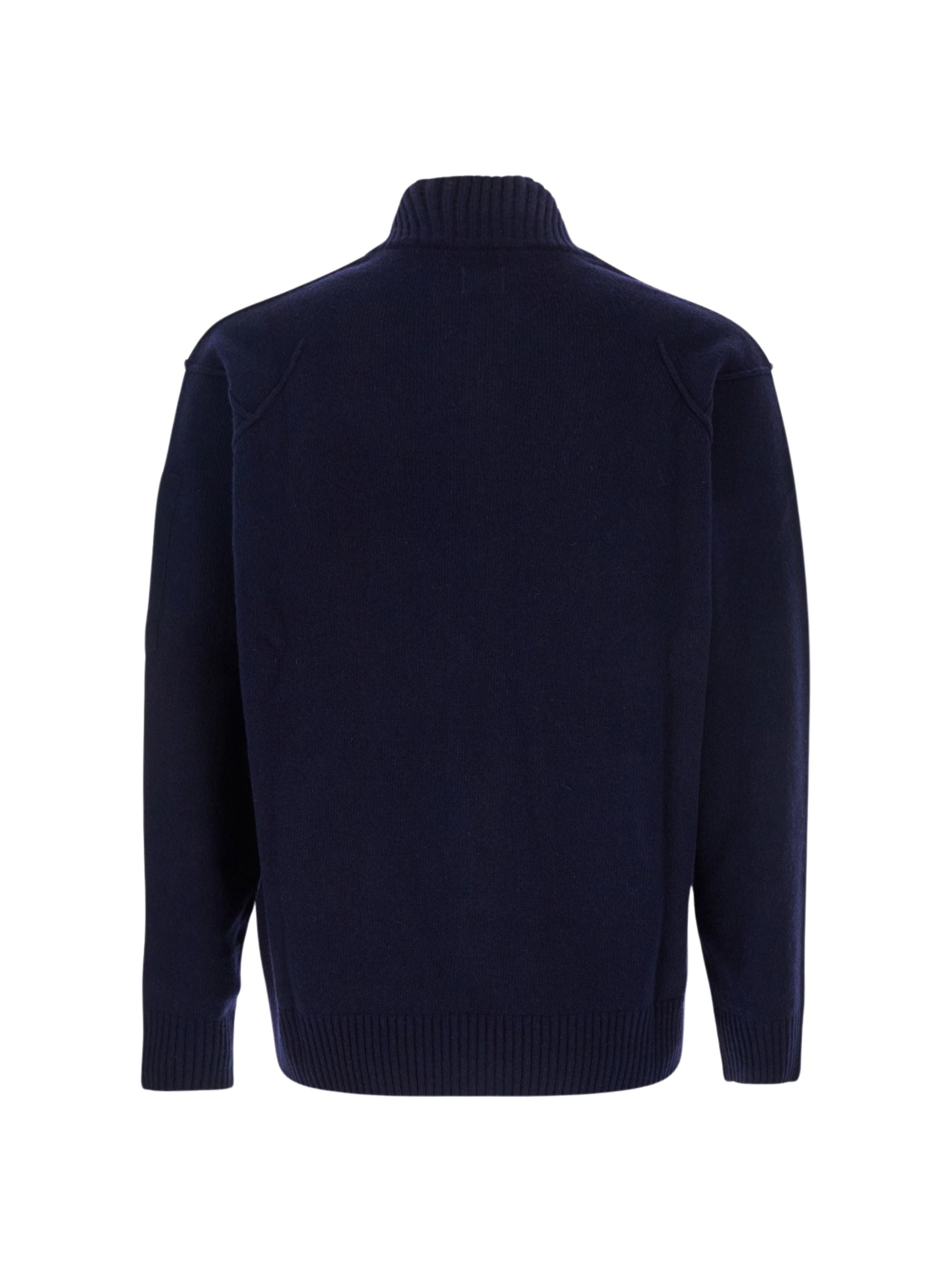 C.p. Company Sweaters Blue Wool Polyamide