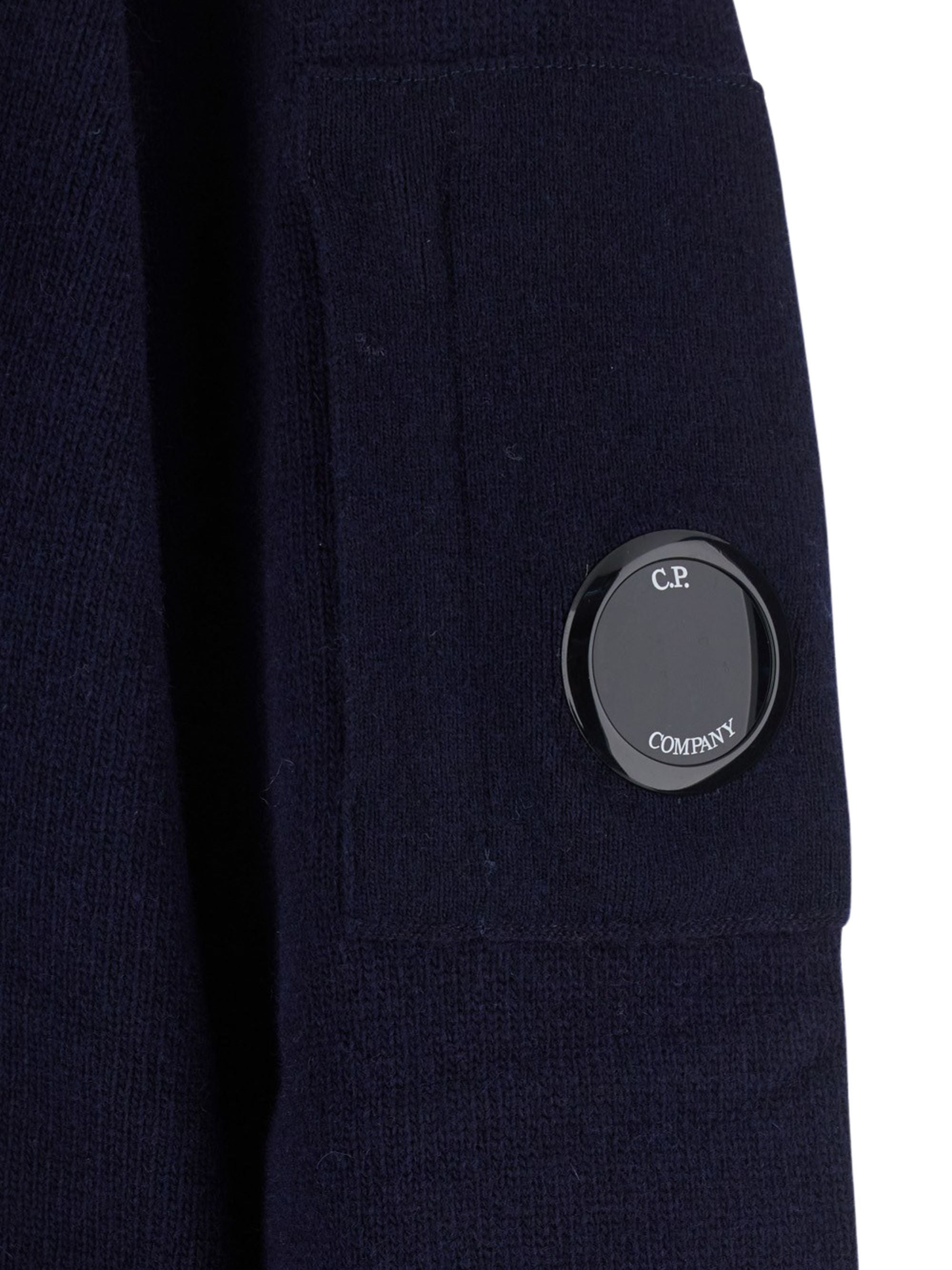 C.p. Company Sweaters Blue Wool Polyamide