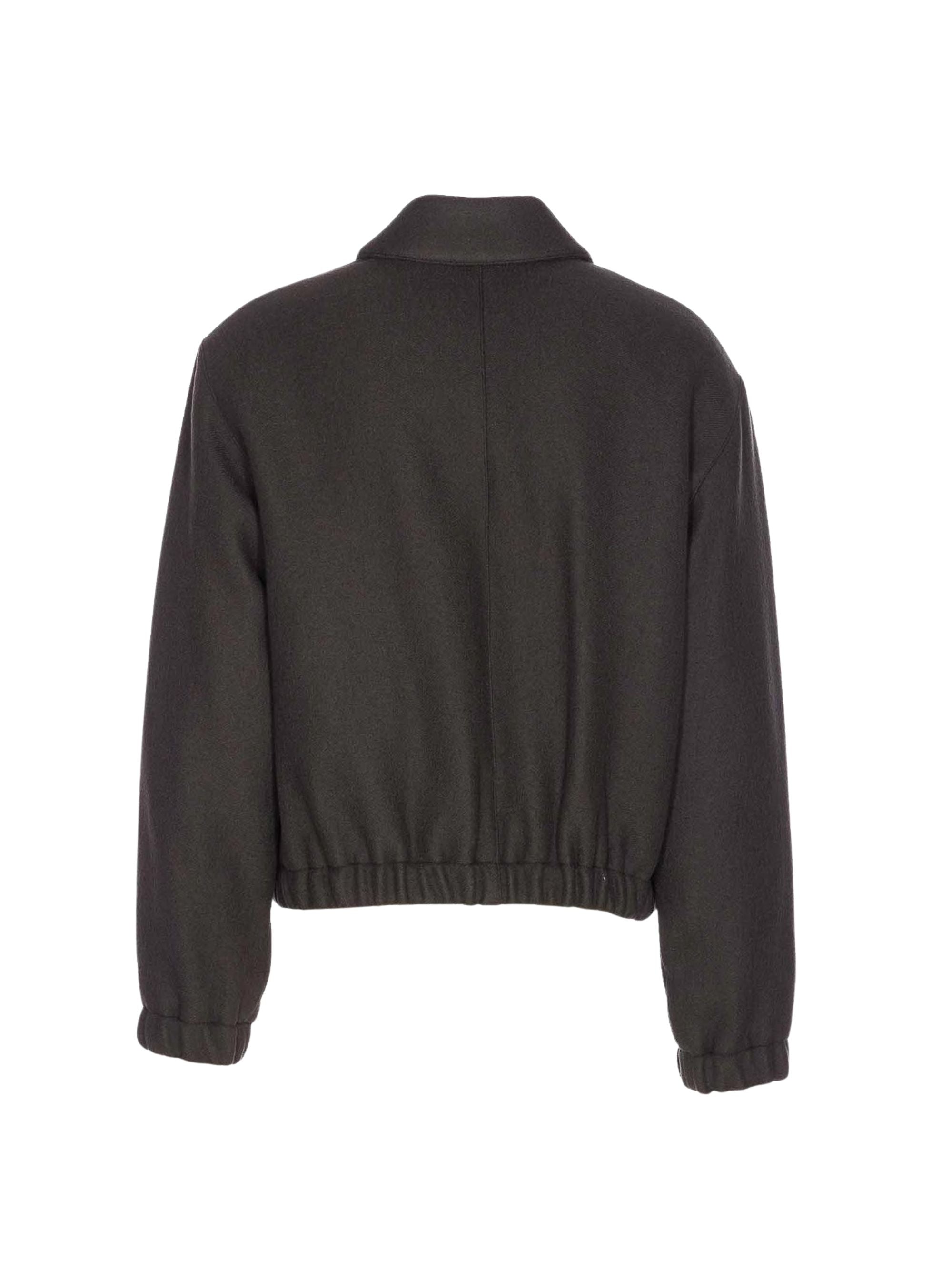 Ami Paris Coats Grey Wool Virgin