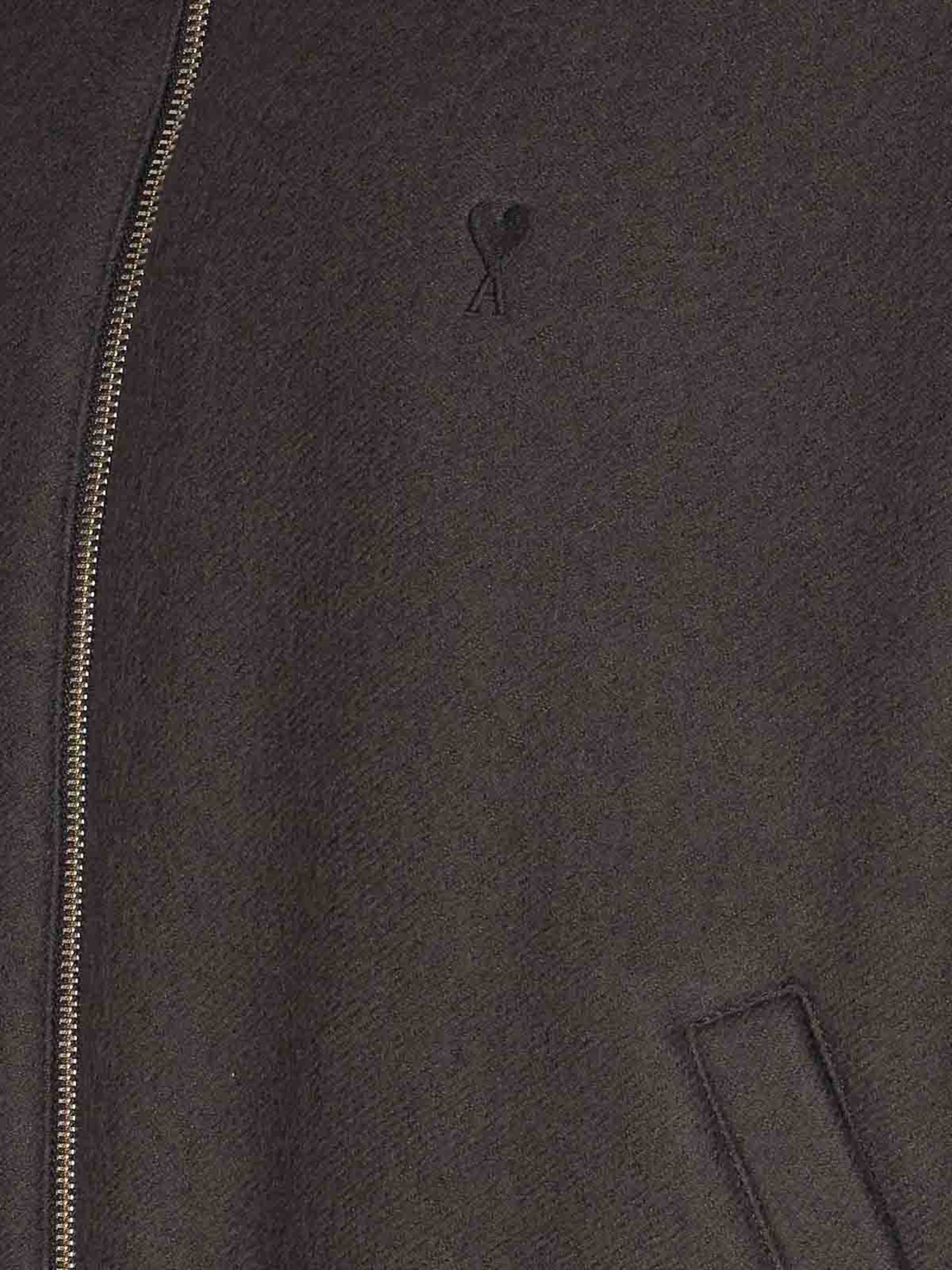 Ami Paris Coats Grey Wool Virgin