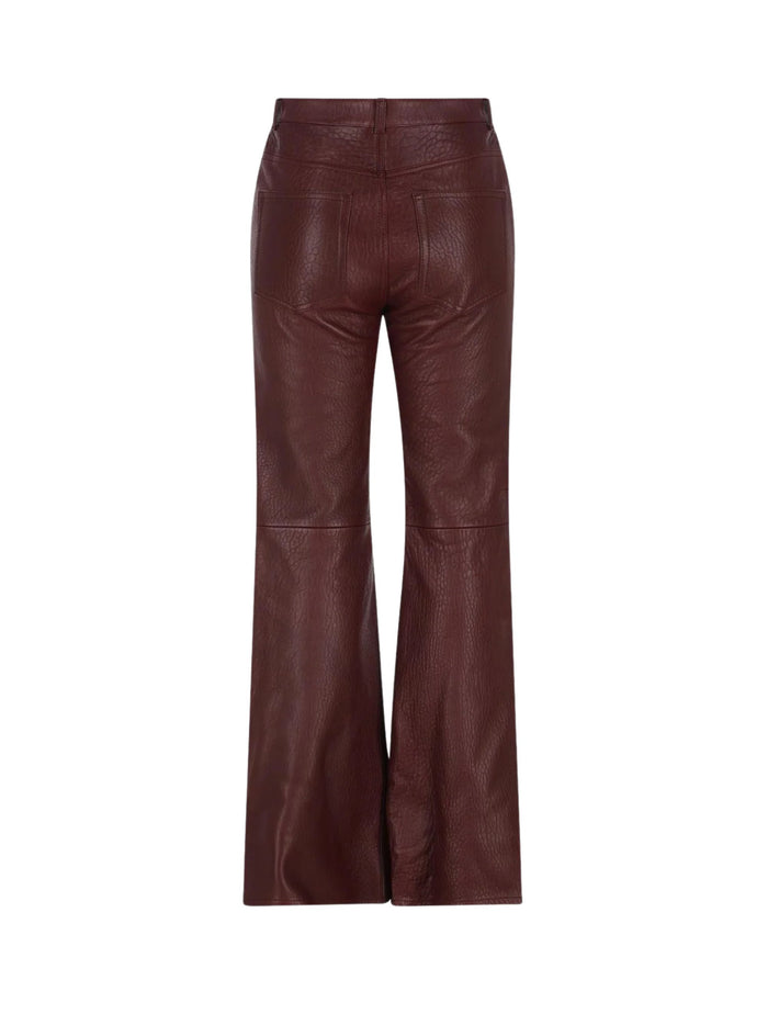 Chloè Trousers Bordeaux Lamb Leather