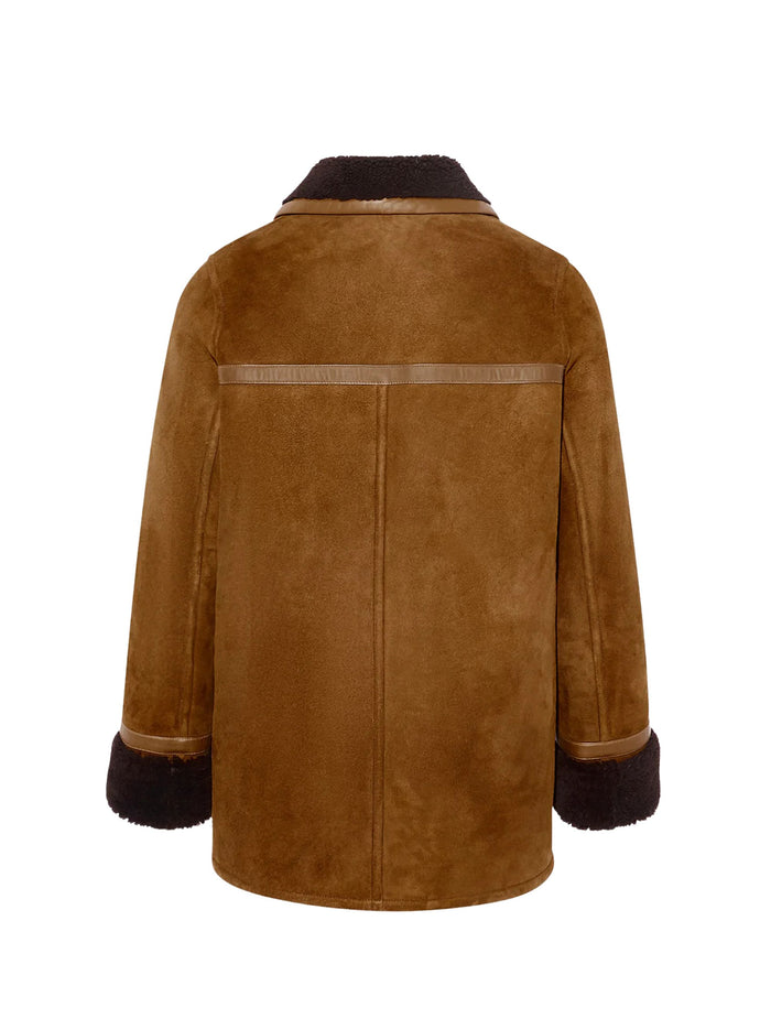 Yves Salomon Coats Brown Lamb Leather