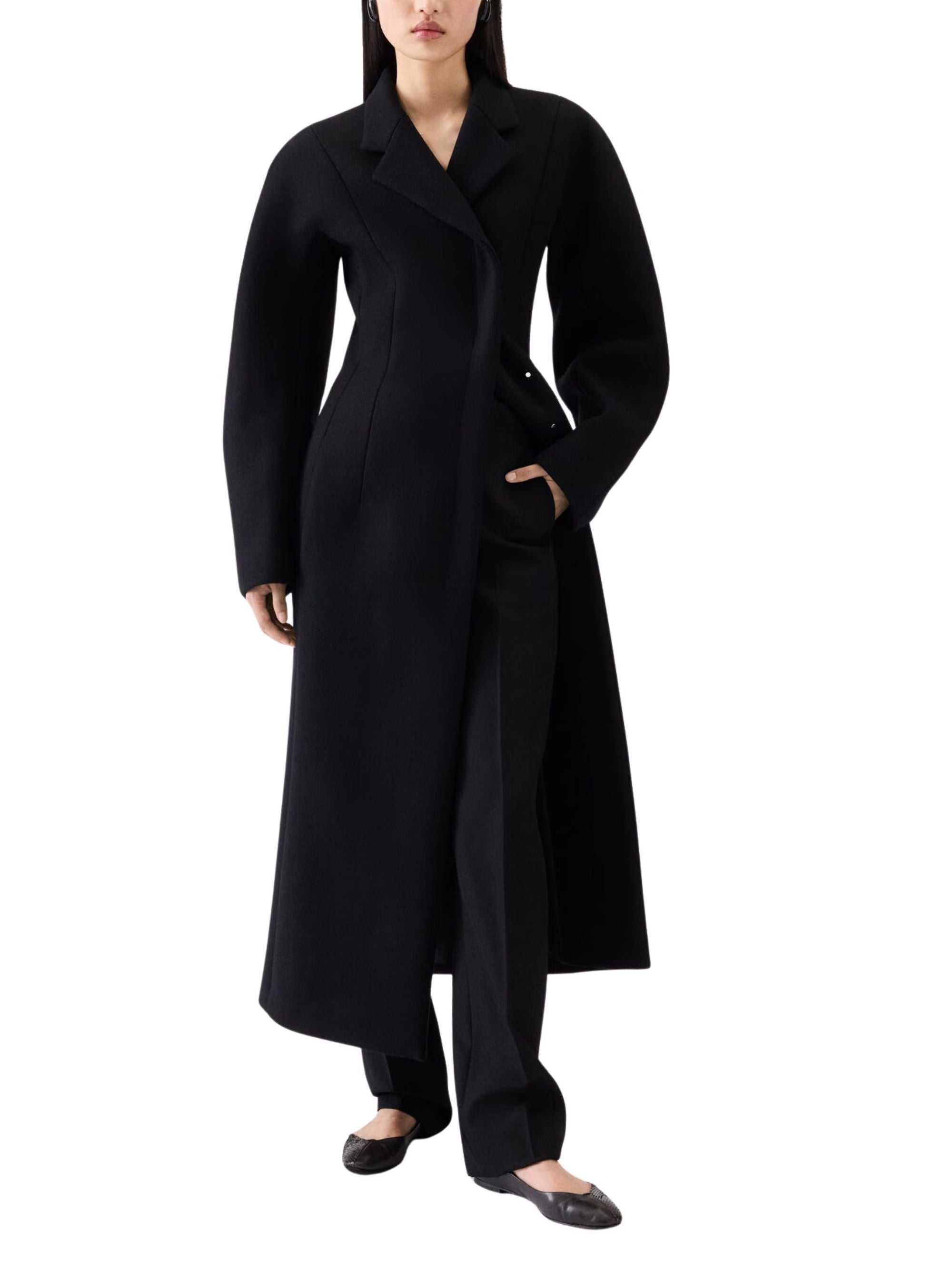 Jacquemus Coats Black Viscose Cotton