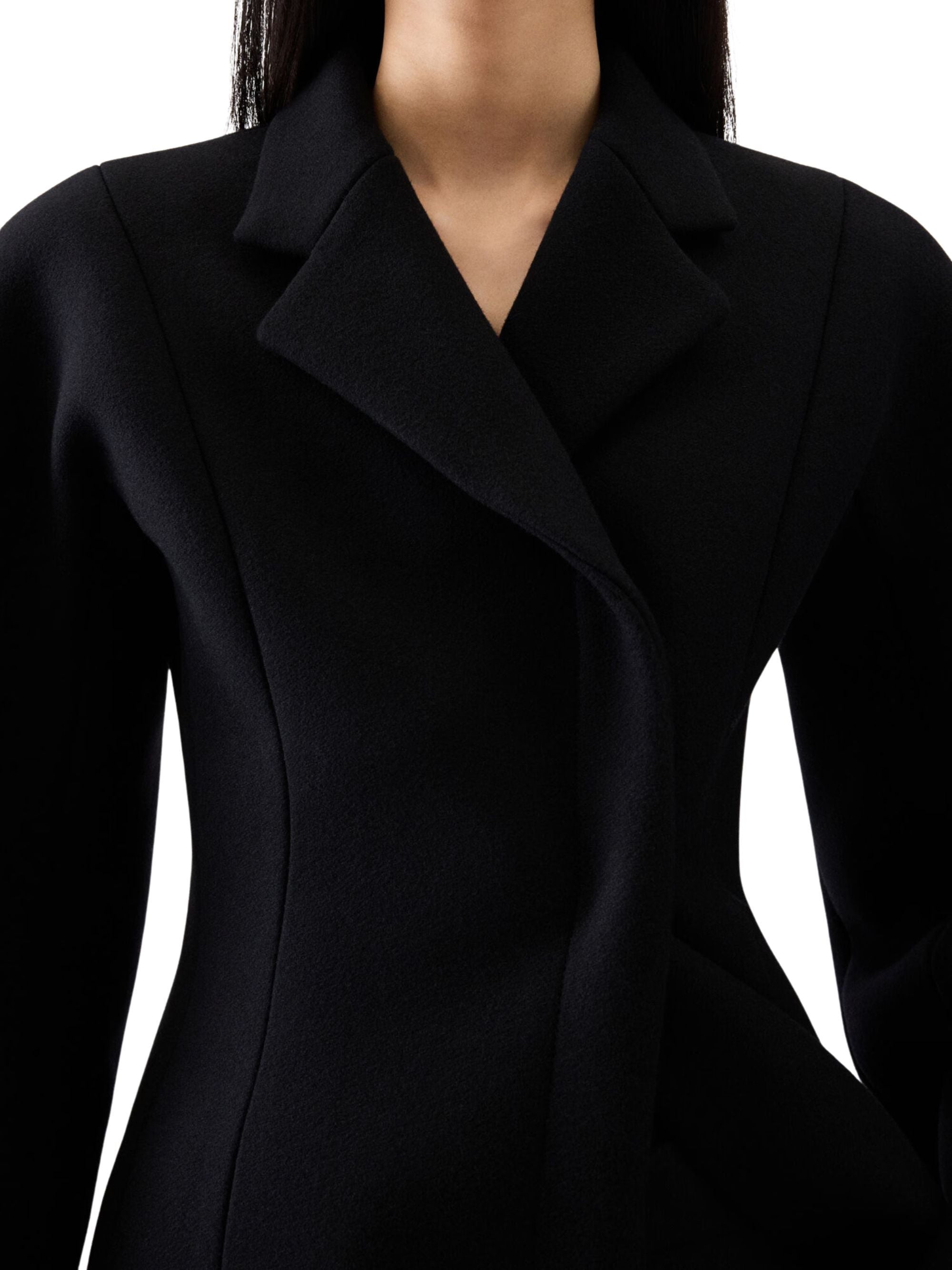 Jacquemus Coats Black Viscose Cotton