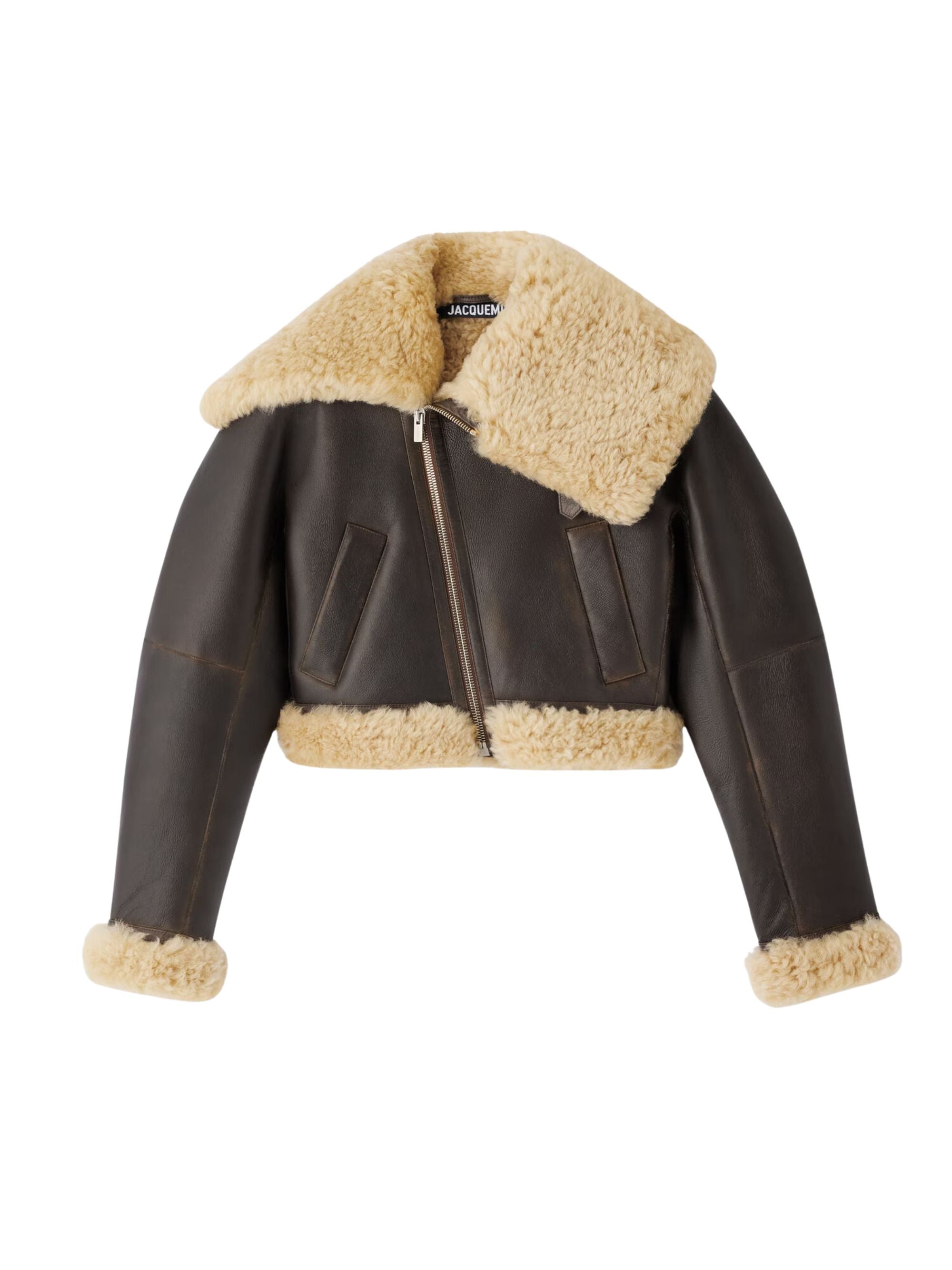 Jacquemus Coats Brown Lamb Leather