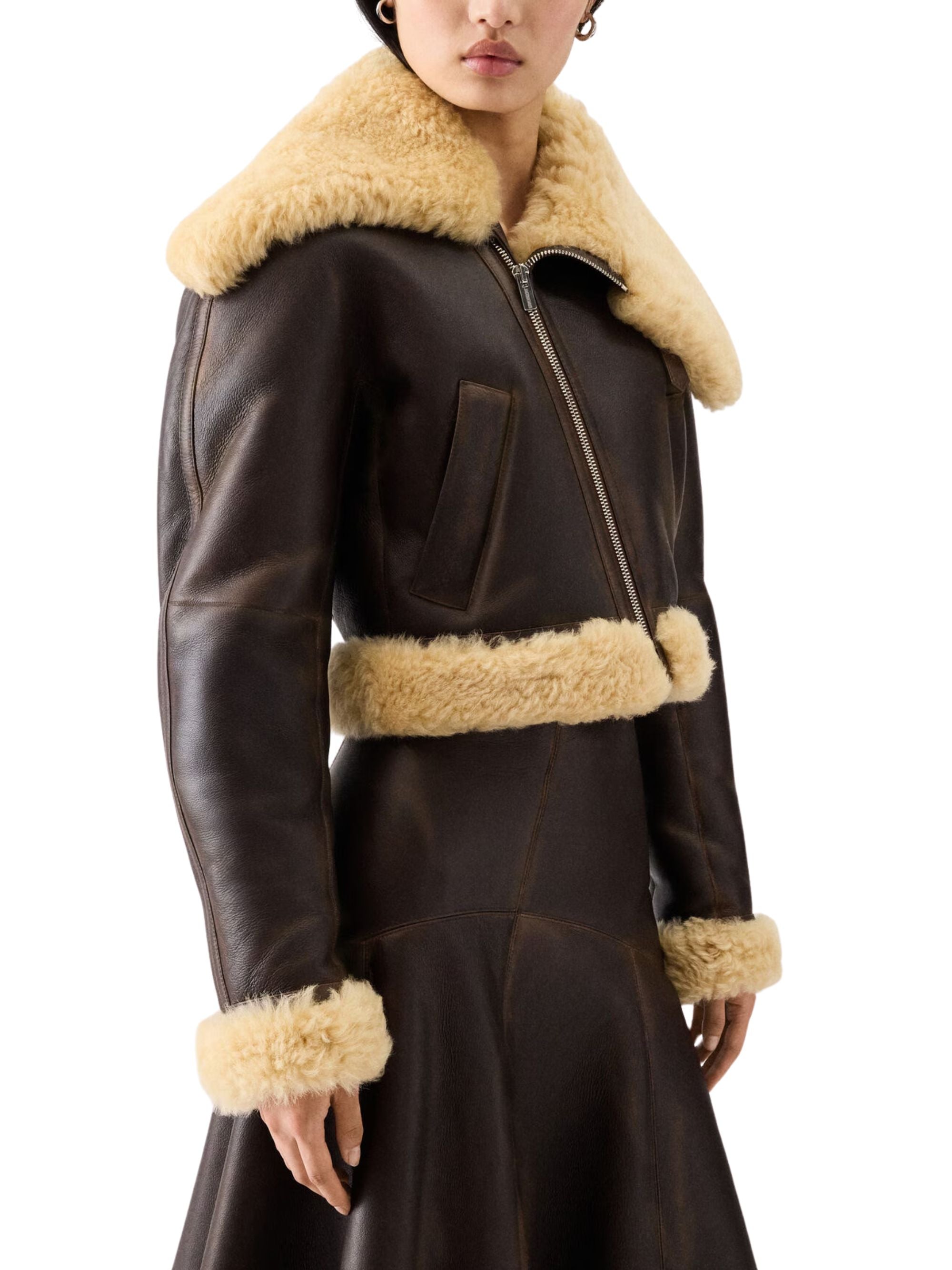 Jacquemus Coats Brown Lamb Leather