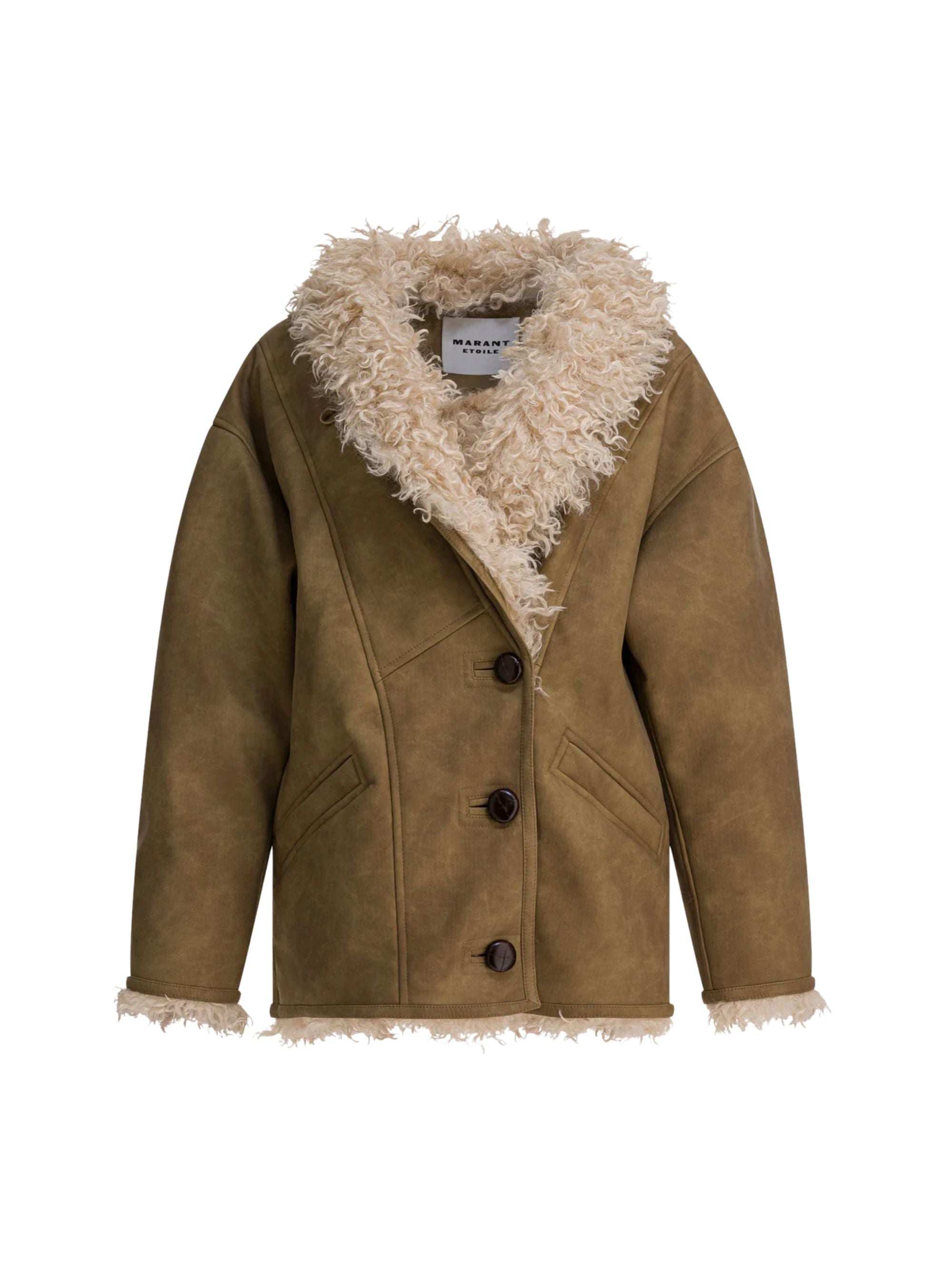 Marant Etoile Coats Beige Polyester