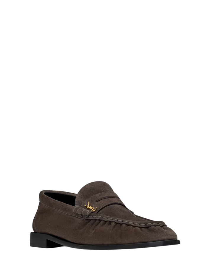 Saint Laurent Flat Shoes Brown Calfskin
