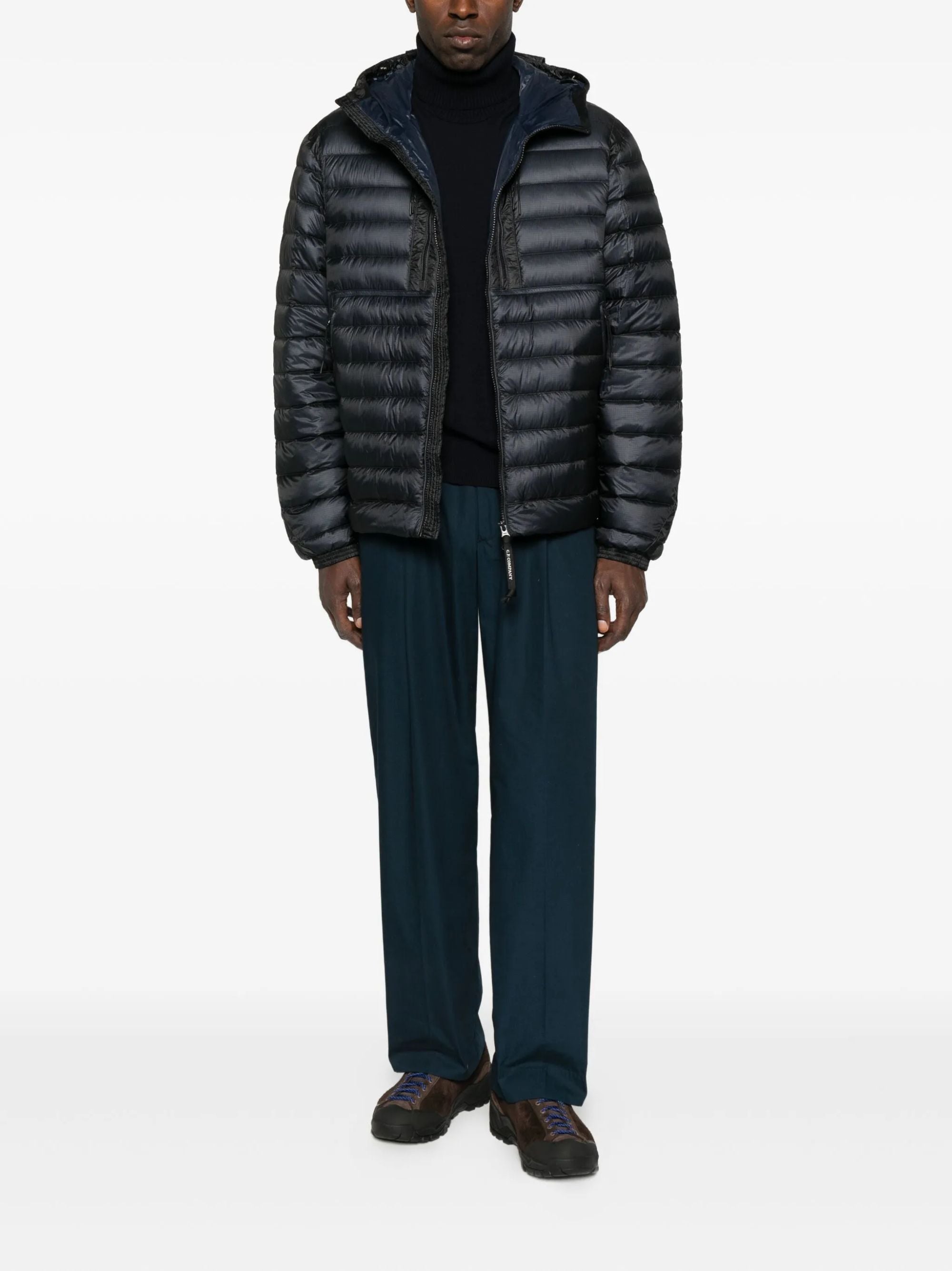 C.p. Company Coats Blue Polyamide