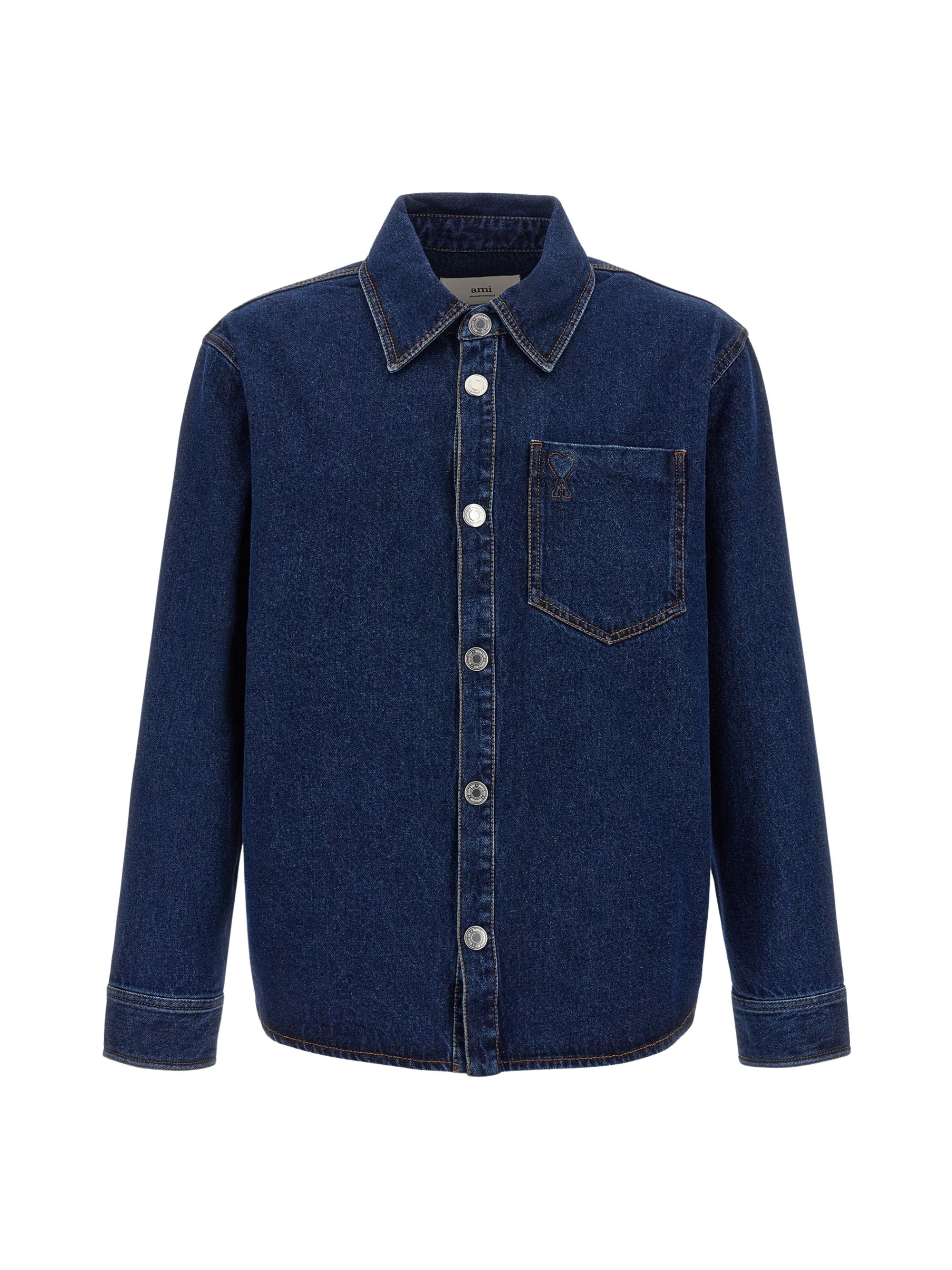 Ami Paris Shirts Denim Cotton