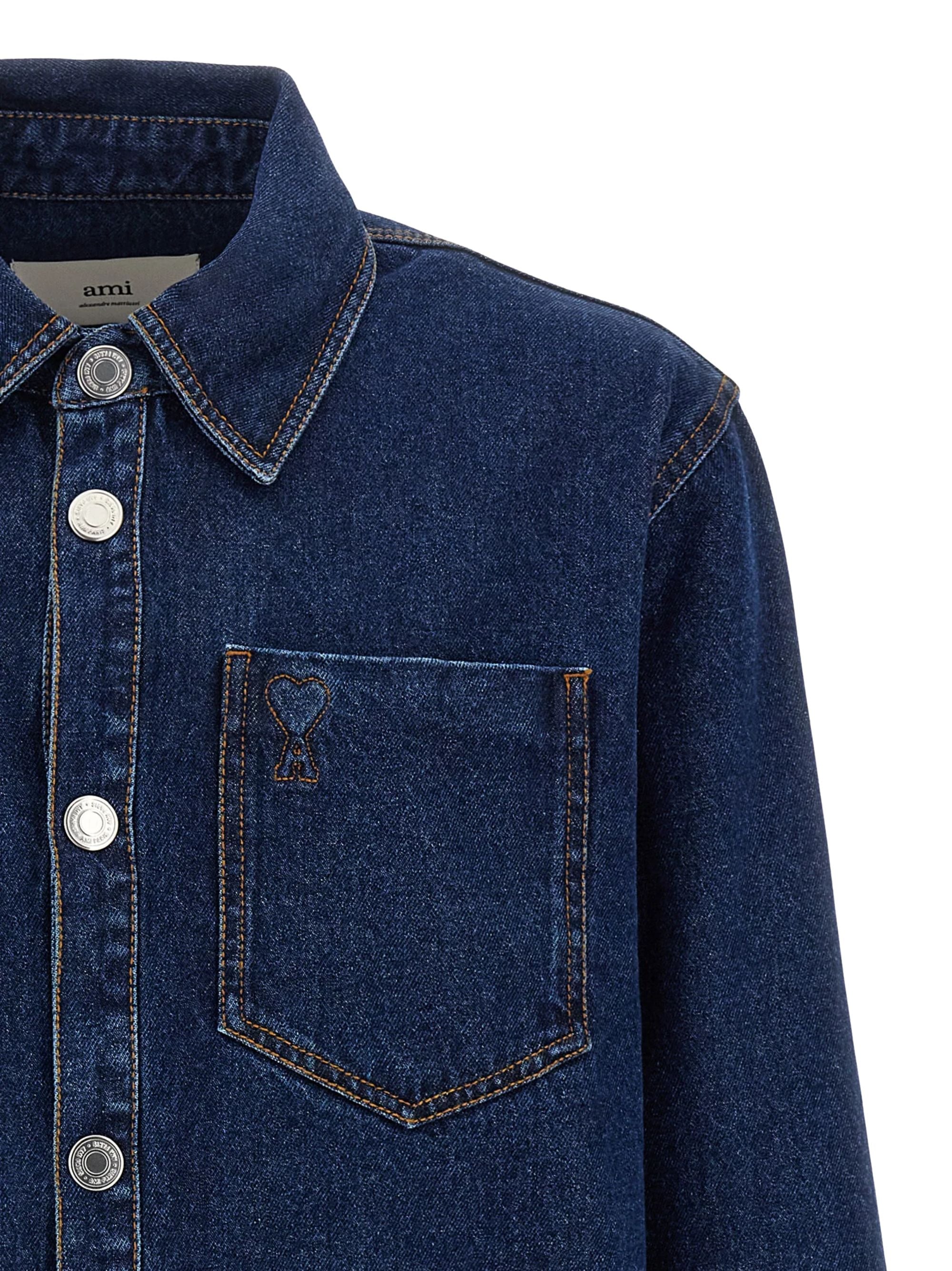 Ami Paris Shirts Denim Cotton