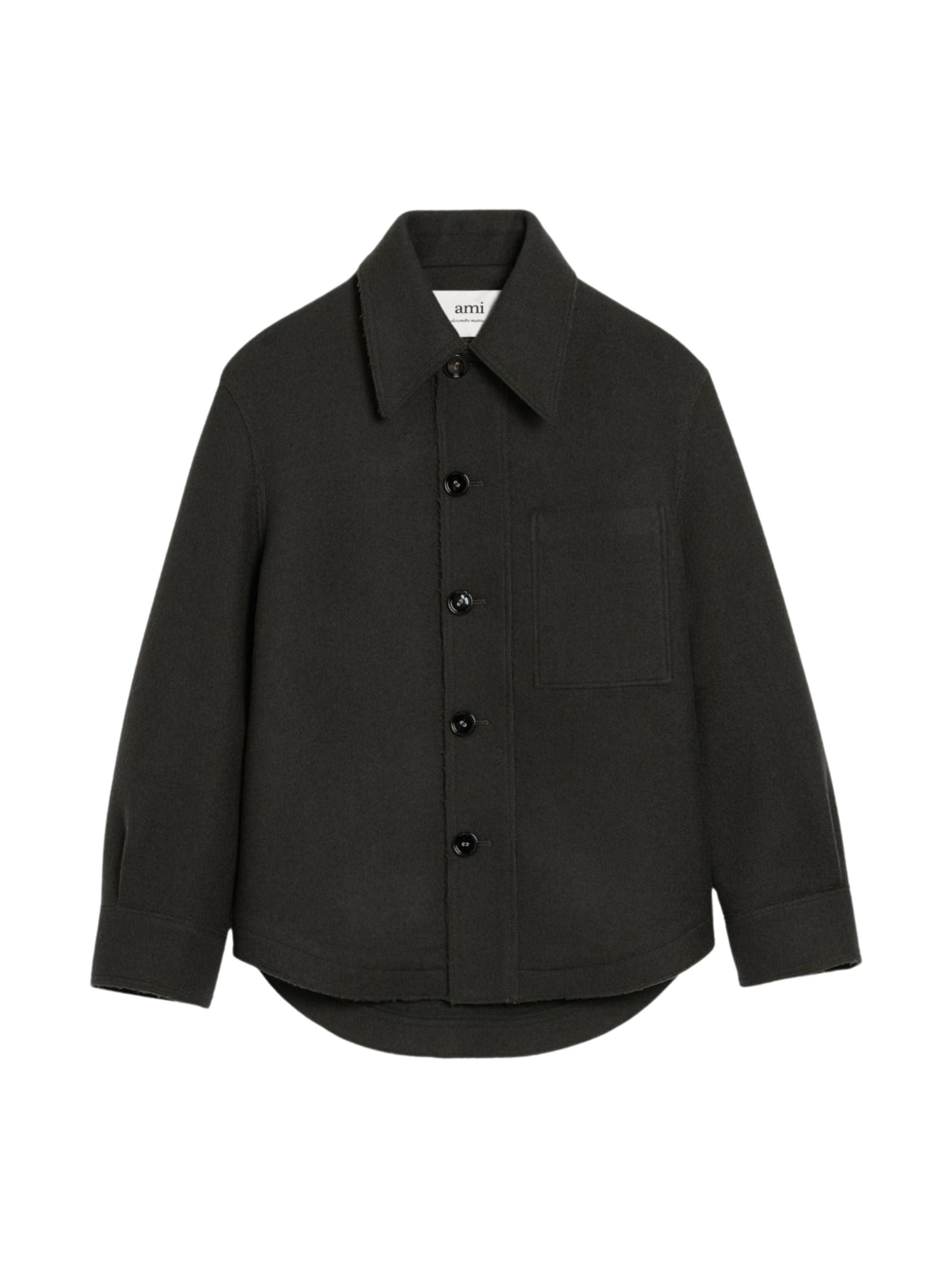 Ami Paris Shirts Grey Wool
