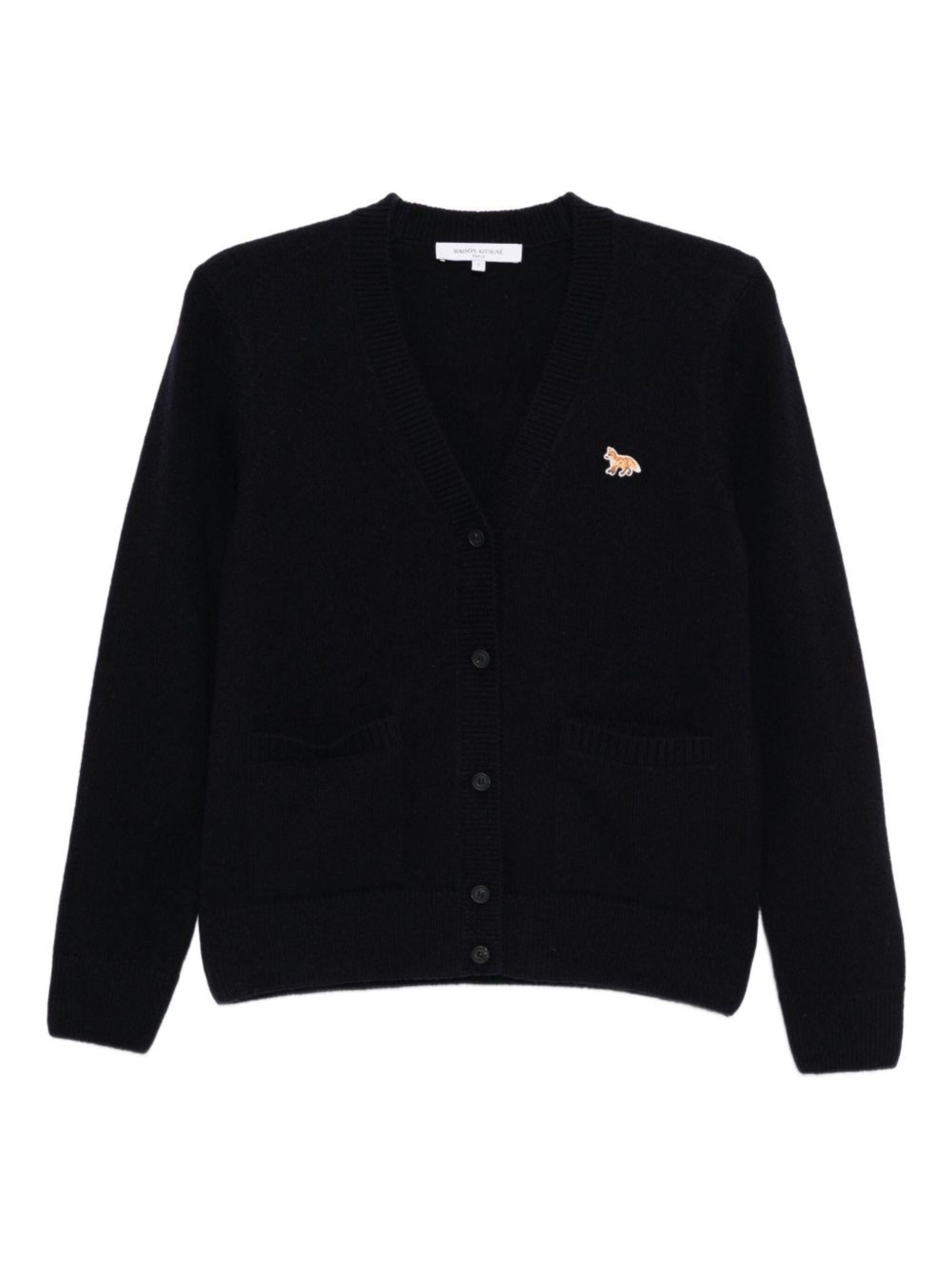 Maison Kitsune Sweaters Blue Lambswool