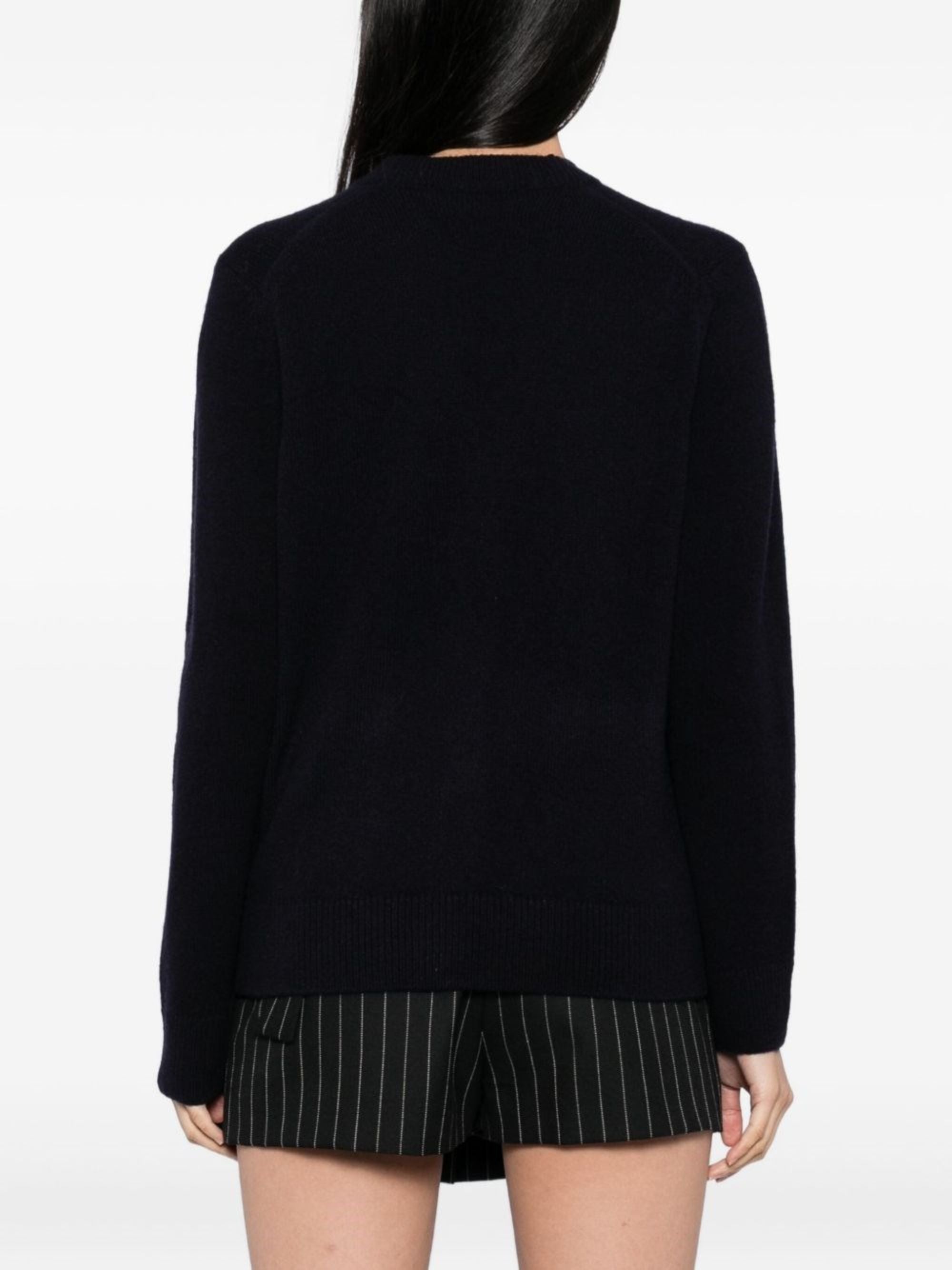 Maison Kitsune Sweaters Blue Lambswool