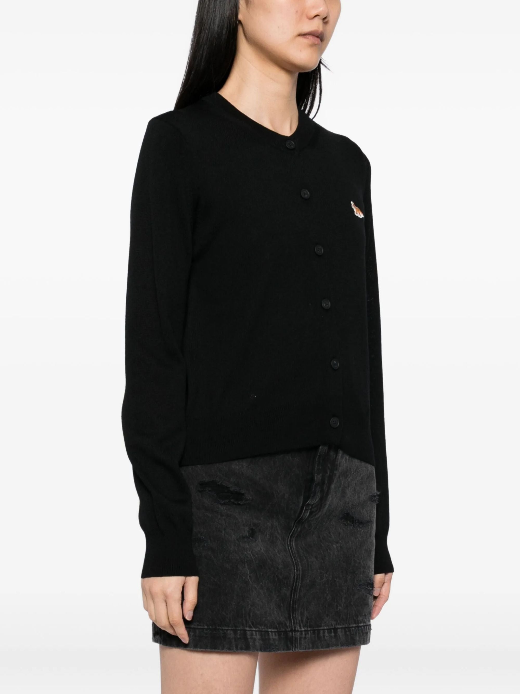 Maison Kitsune Sweaters Black Lambswool
