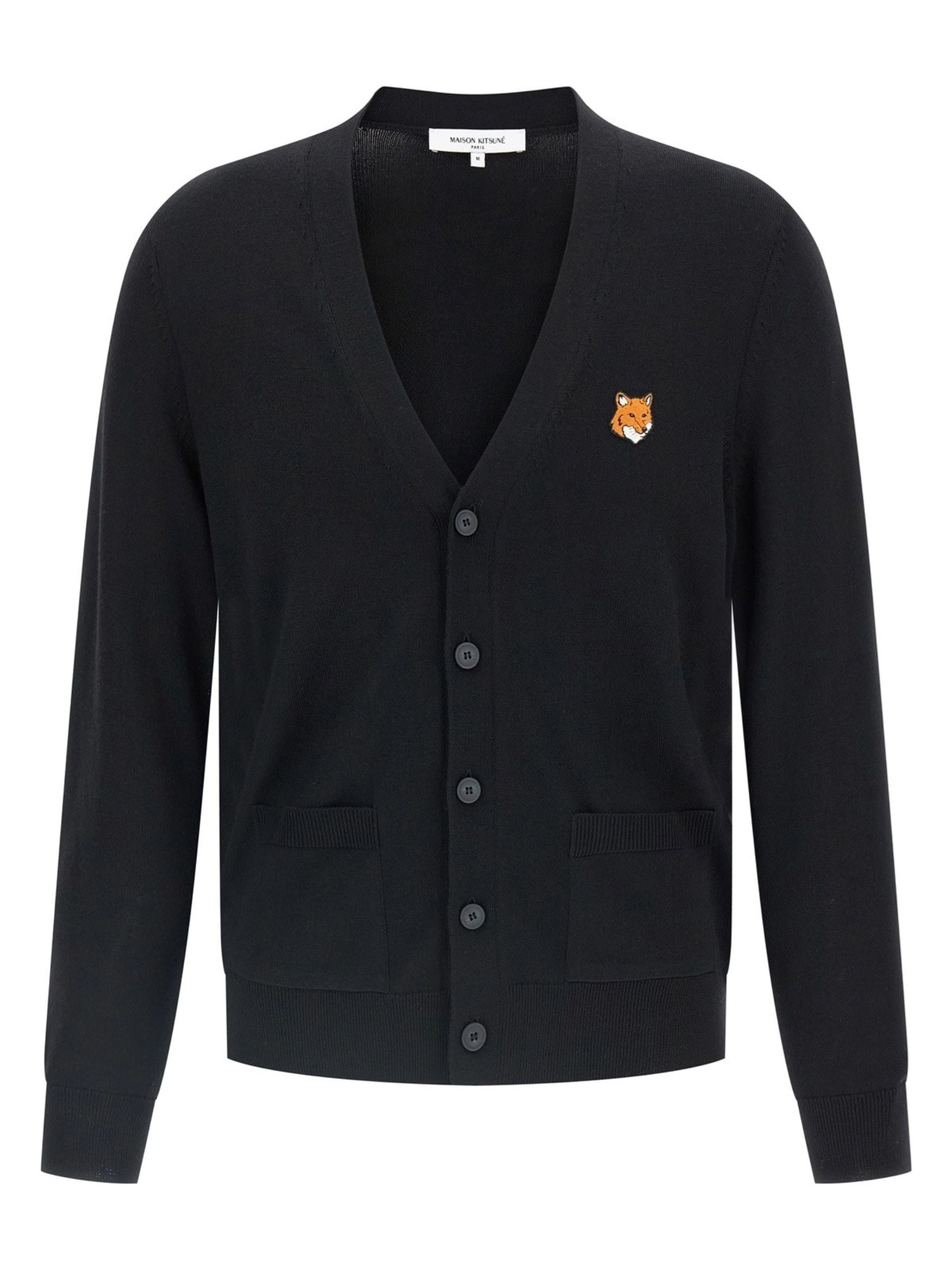 Maison Kitsune Sweaters Black Wool