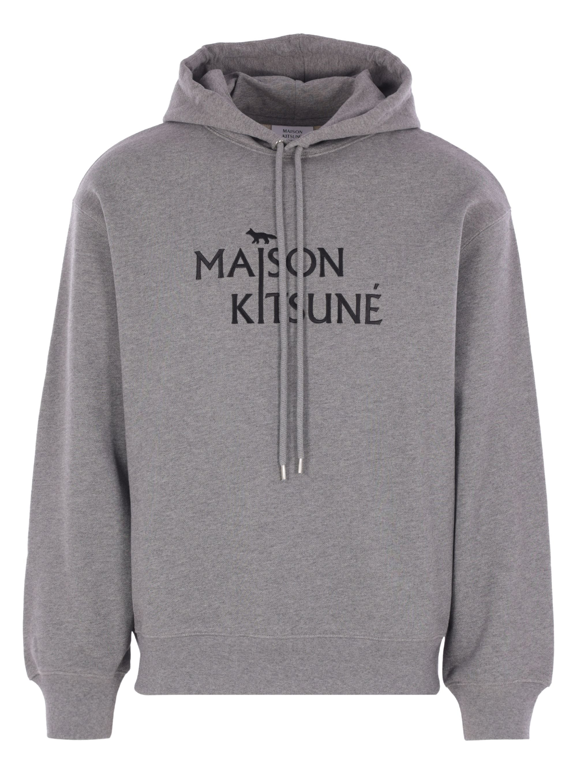 Maison Kitsune Sweaters Grey Cotton