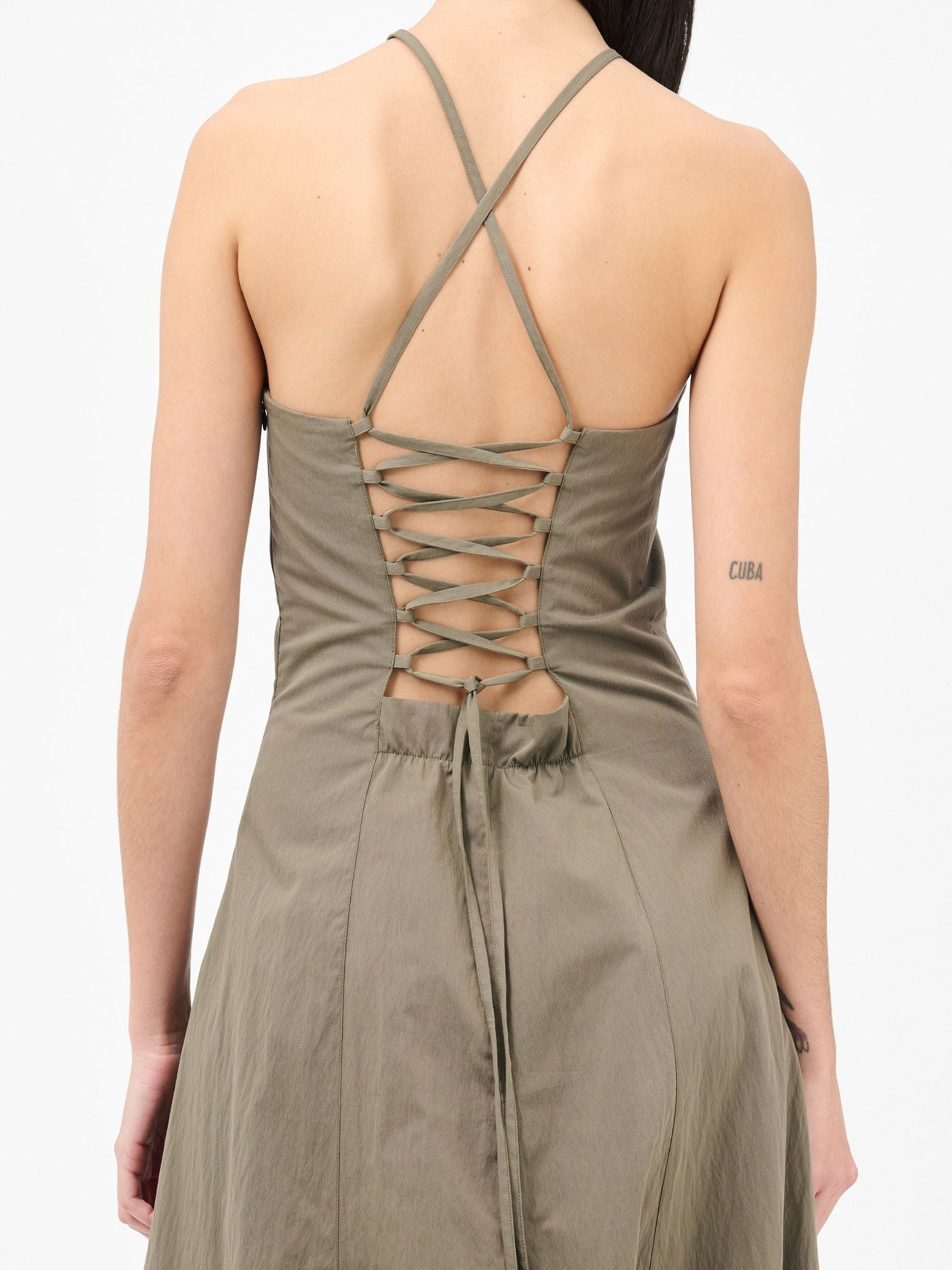 Our Legacy Dresses Green Cotton Nylon