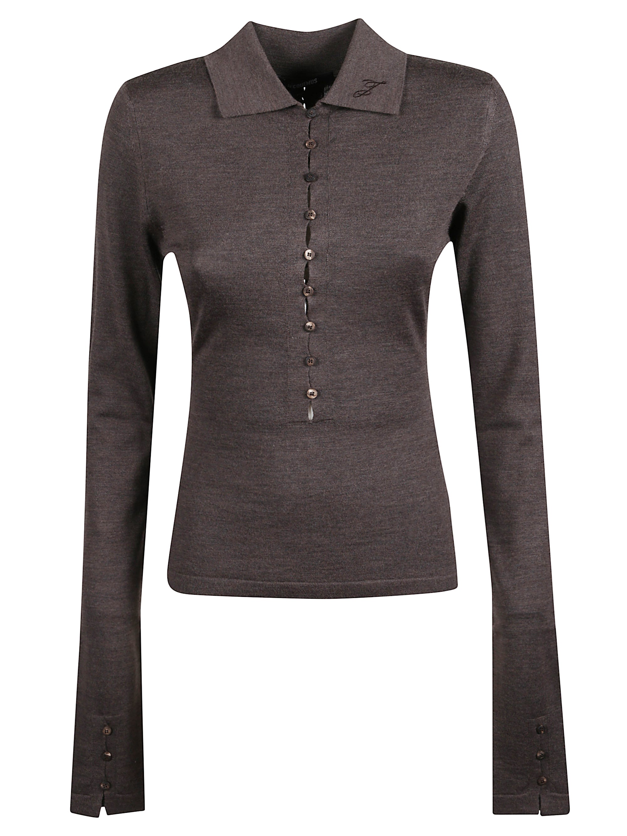 Jacquemus T-Shirts And Polos Brown Merino Wool Polyamide