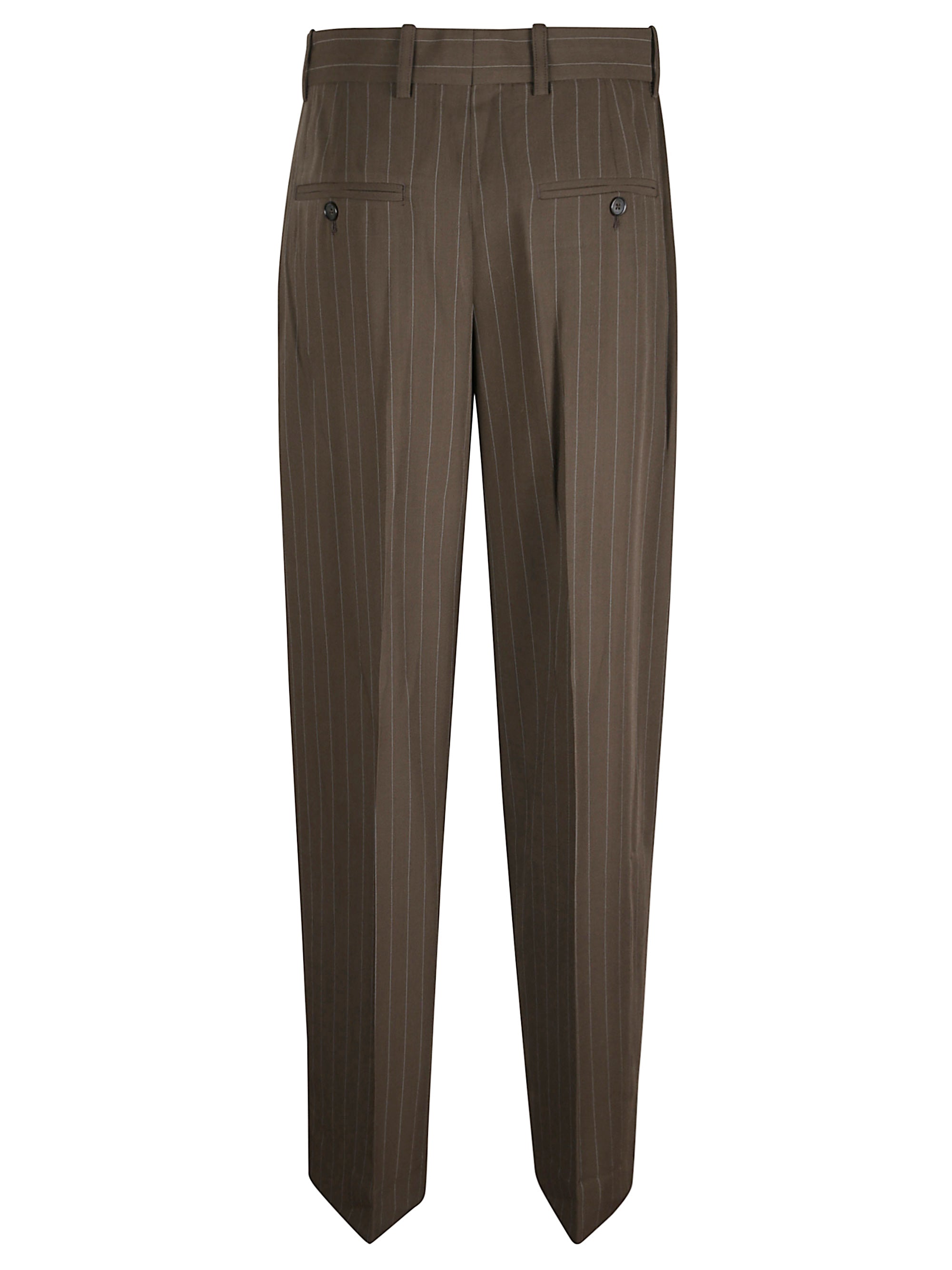 Toteme Trousers Brown Viscose Wool Rws Polyester