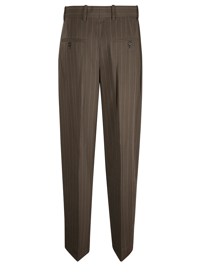Toteme Trousers Brown Viscose Wool Rws Polyester